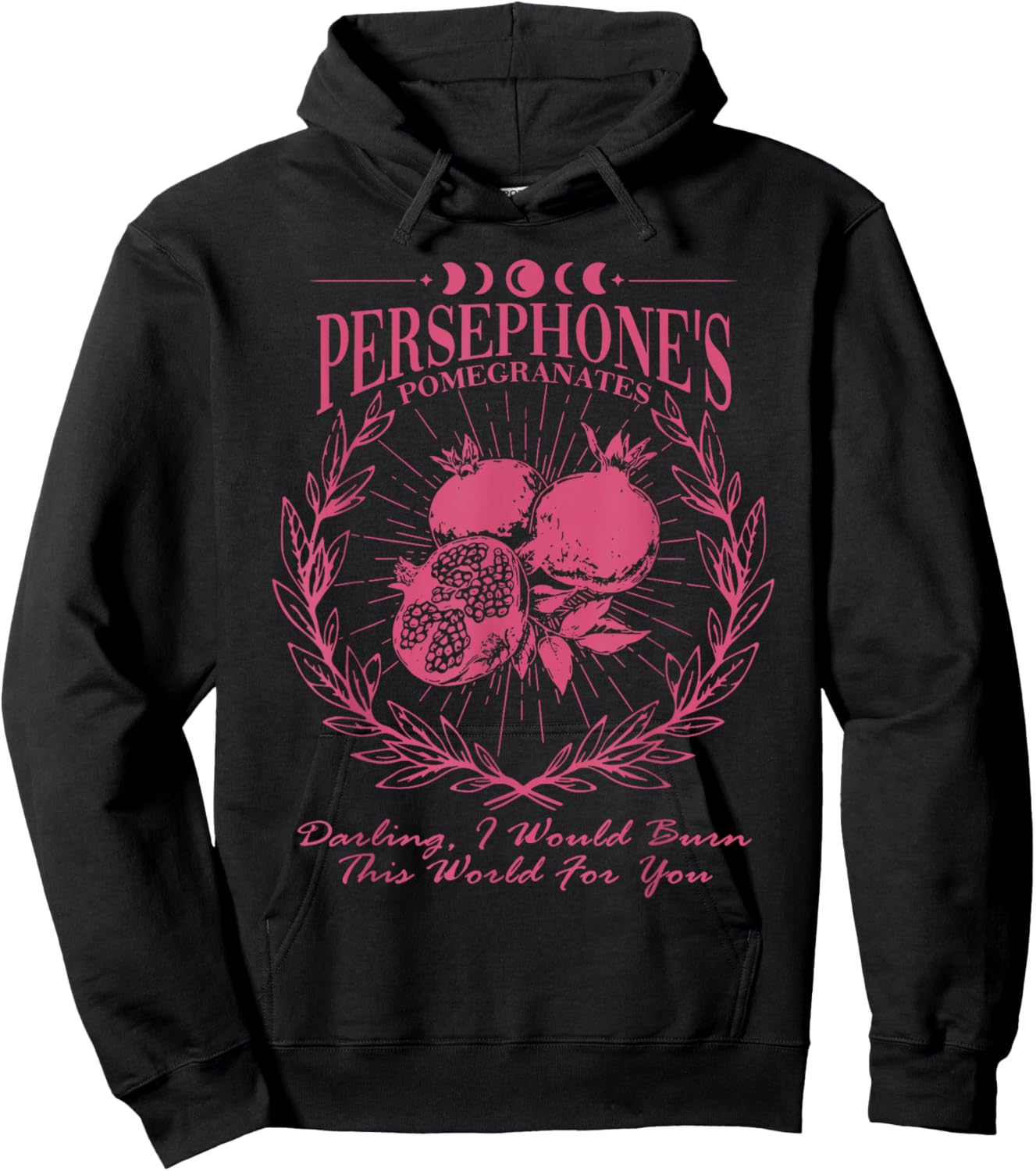 (2 Sided) Hades and Persephone Pomegranate Greek Mythology Hoodie - Hoodie | Black