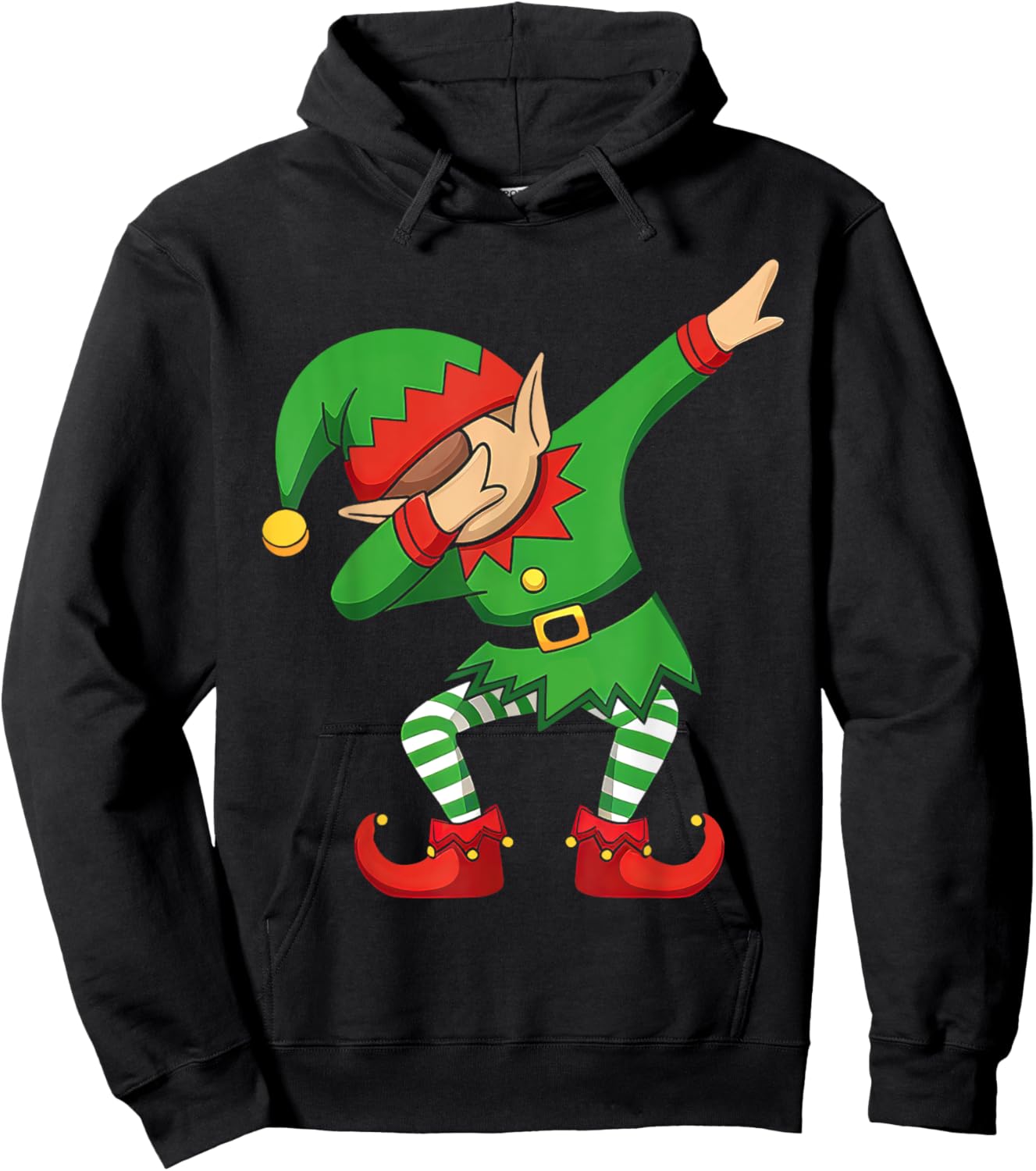 Dabbing Elf Christmas Squad Funny Xmas Family Boys Kids Hoodie - Hoodie | Black