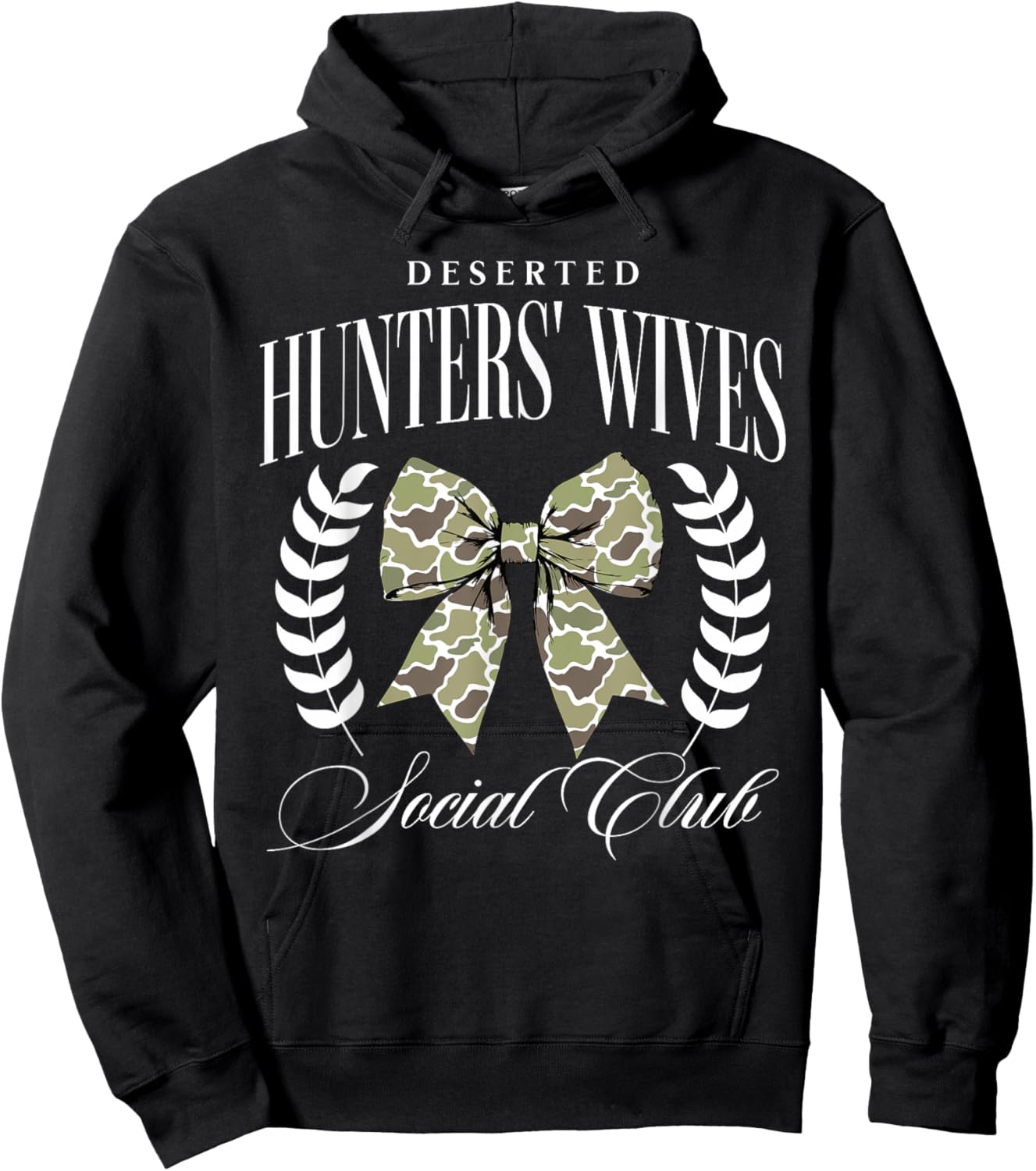 Deserted Hunter Wives Social Club Coquette Hunting Season Hoodie - Hoodie | Black