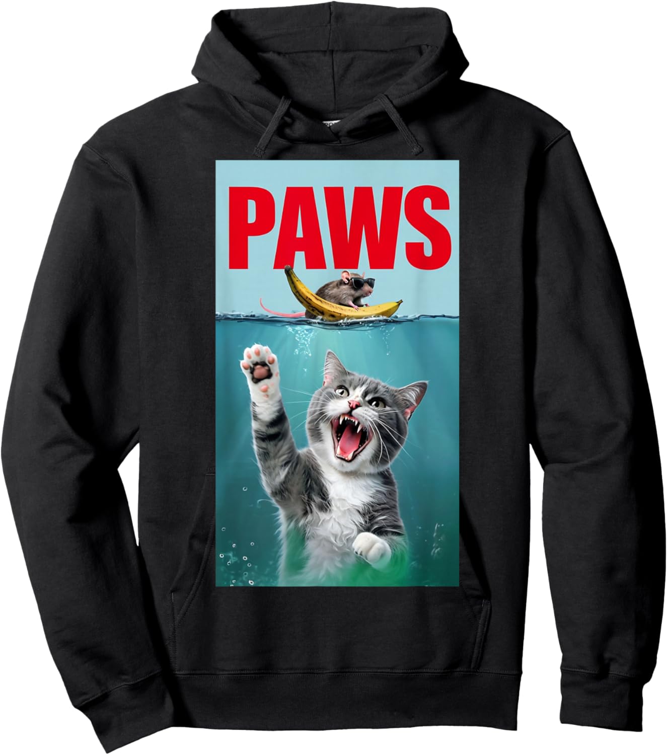 Funny Paws Shirt Paws Jaws Mouse Hoodie - Hoodie | Black