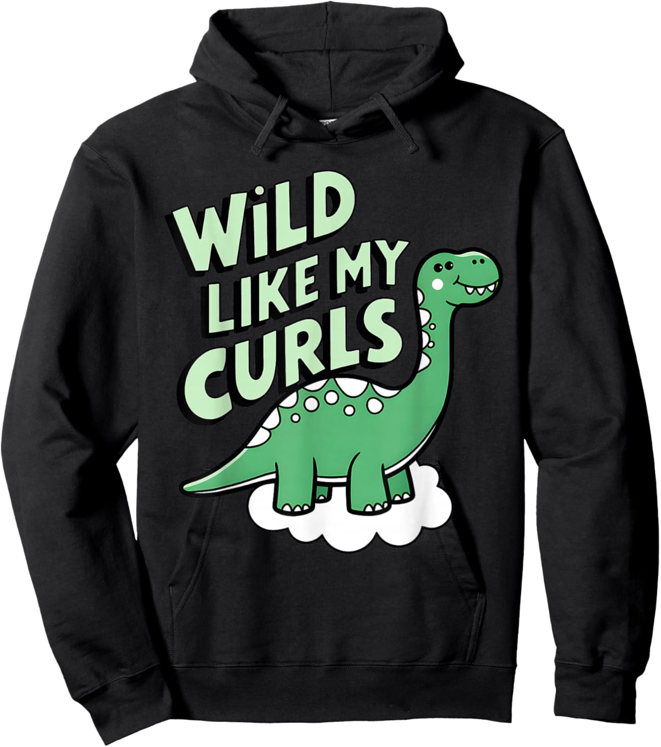 Wild Like My Curls Toddler Cute Curly Haired Hoodie - Hoodie | Black