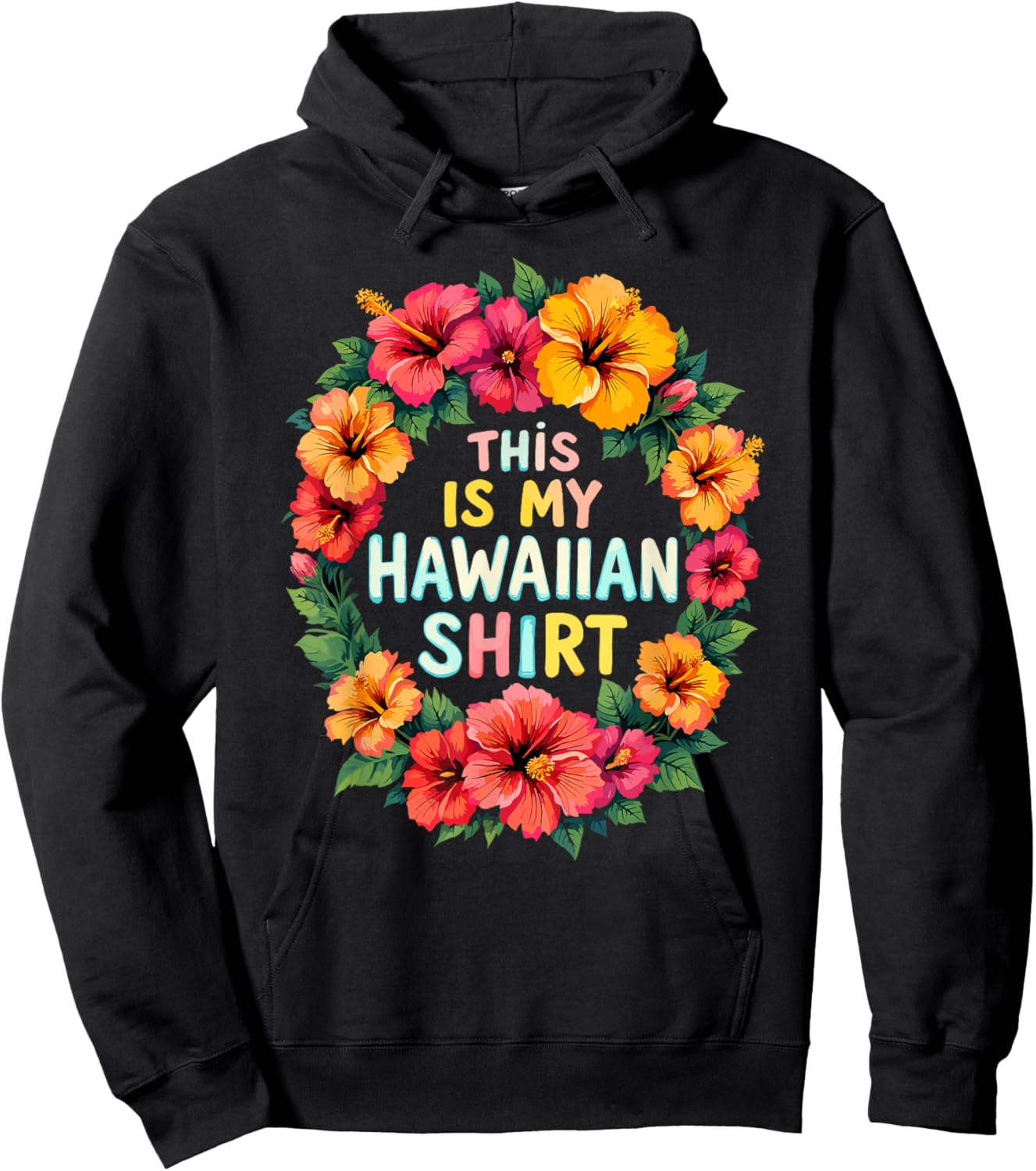 Hawaii, für Damen, Luau Party Kostüm | This Is My Hawaiian Hoodie - Hoodie | Black
