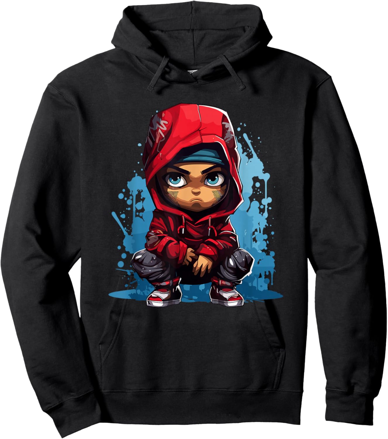 Cool Boy Urban Graffiti Street Art Style Hoodie - Hoodie | Black