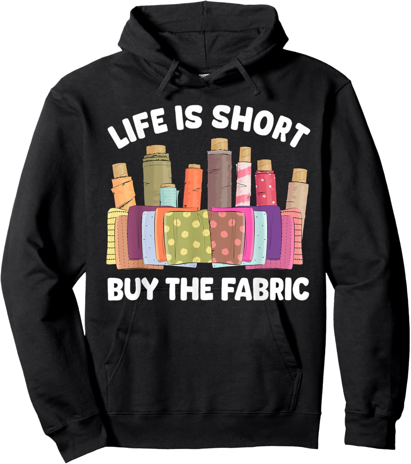 Cool Quilting Art Women Sewer Quilter Fabric Sewing Hoodie - Hoodie | Black