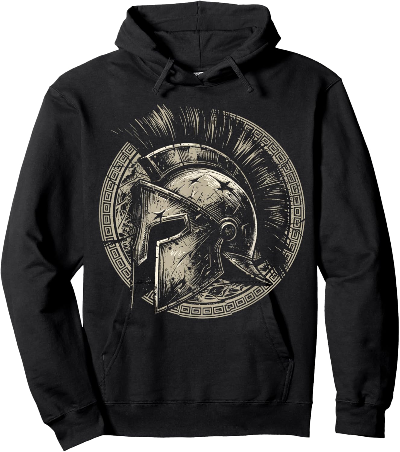 Spartan Shirt Ancient Greek Gladiator Spartan Warrior Hoodie - Hoodie | Black