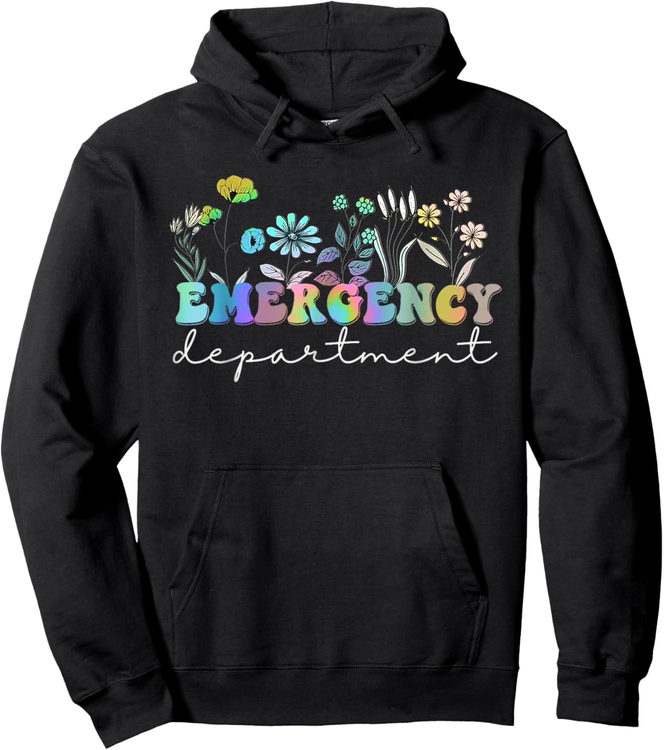 ER Nurse Emergency Department Emergency Room Tie Dye Hoodie - Hoodie | Black