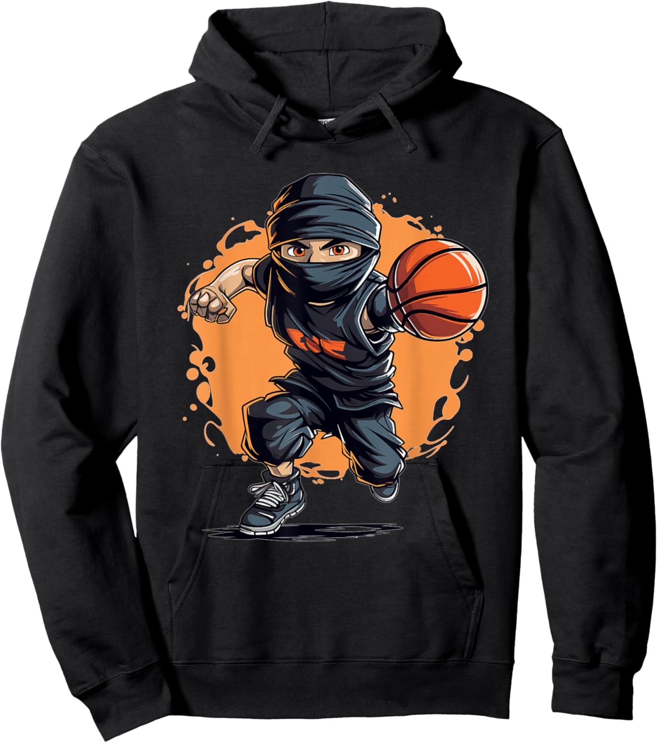 Kids Ninja Basketball Hoodie - Hoodie | Black