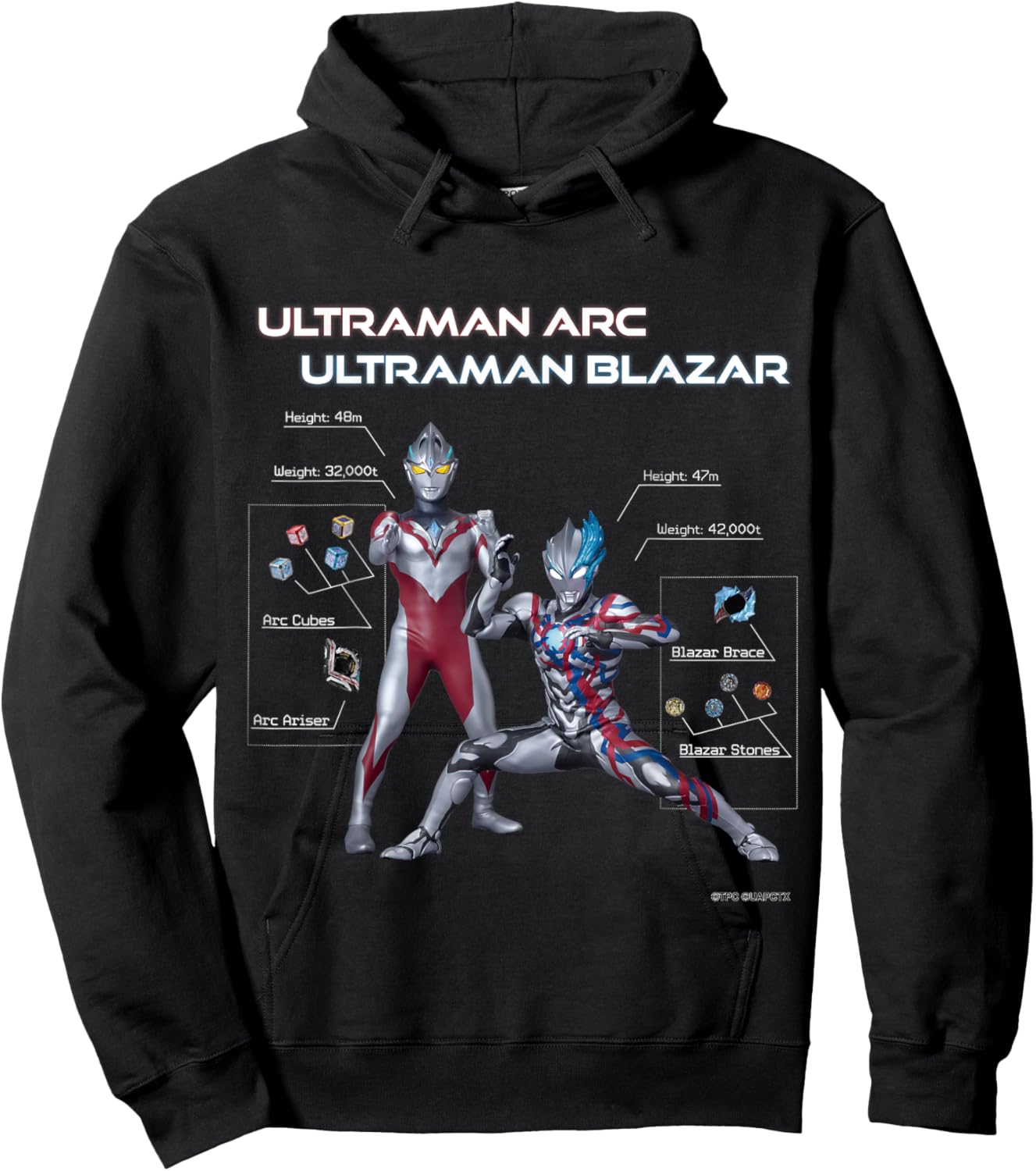 Ultraman Arc - Ultraman Arc & Ultraman Blazar B Hoodie - Hoodie | Black
