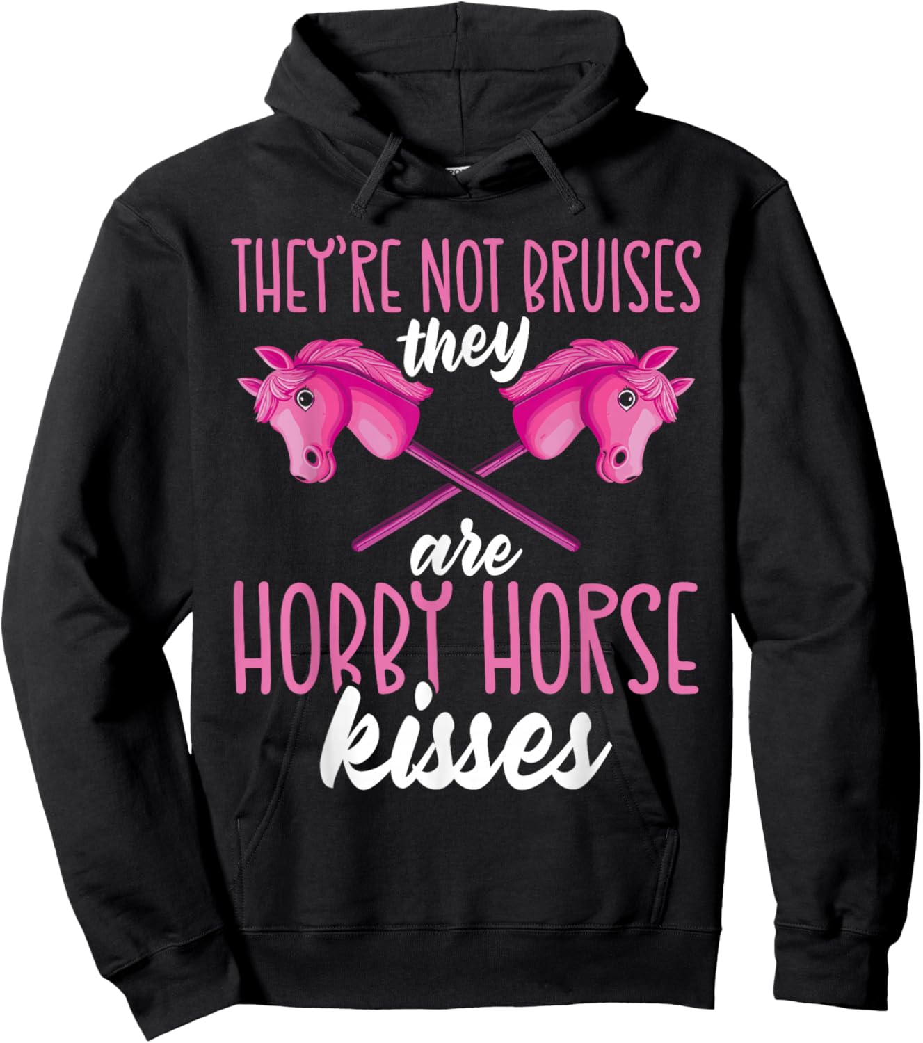 Funny Hobby Horsing Cute Hobby Horse Saying for Girls Hoodie - Hoodie | Black