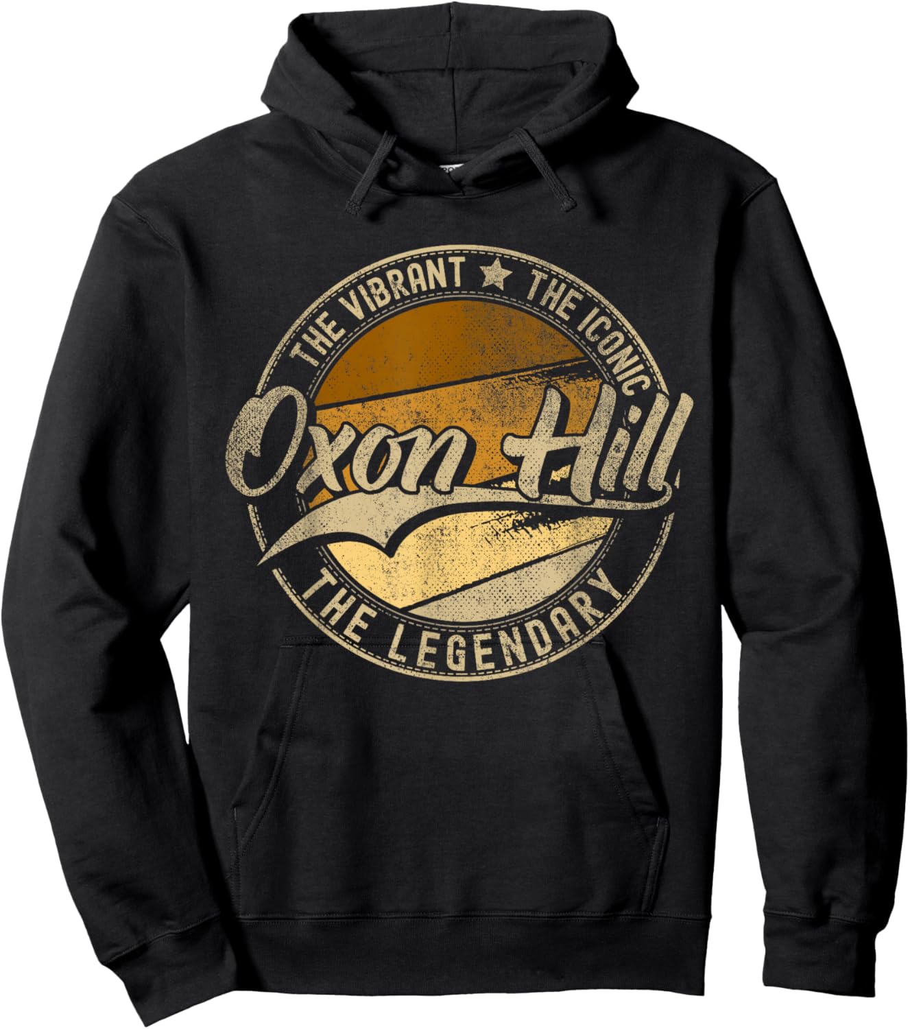Oxon Hill MD | Maryland | Vintage Distressed Hoodie - Hoodie | Black