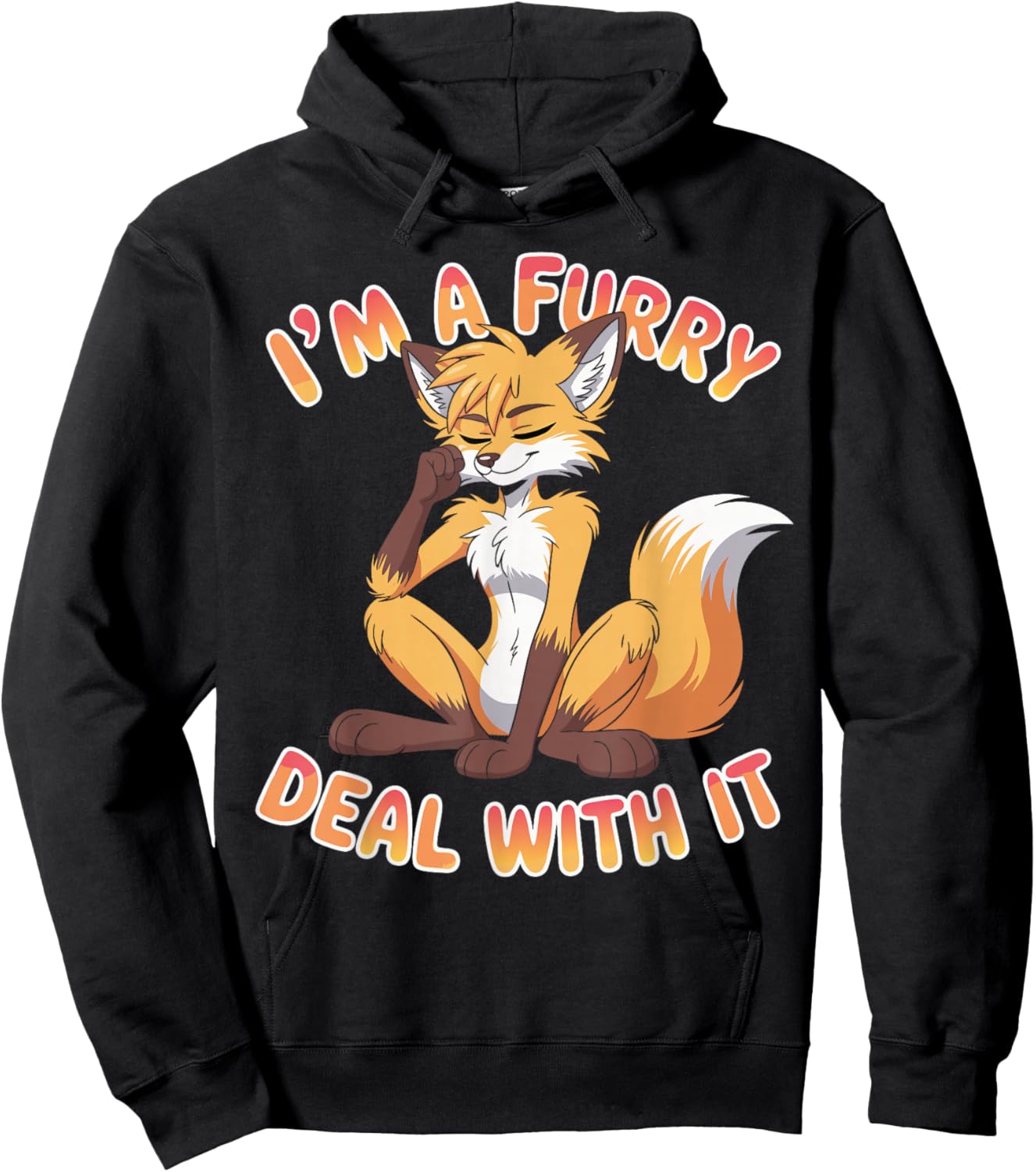Furries Fandom Animal Fursonas I'm A Furry Hoodie - Hoodie | Black