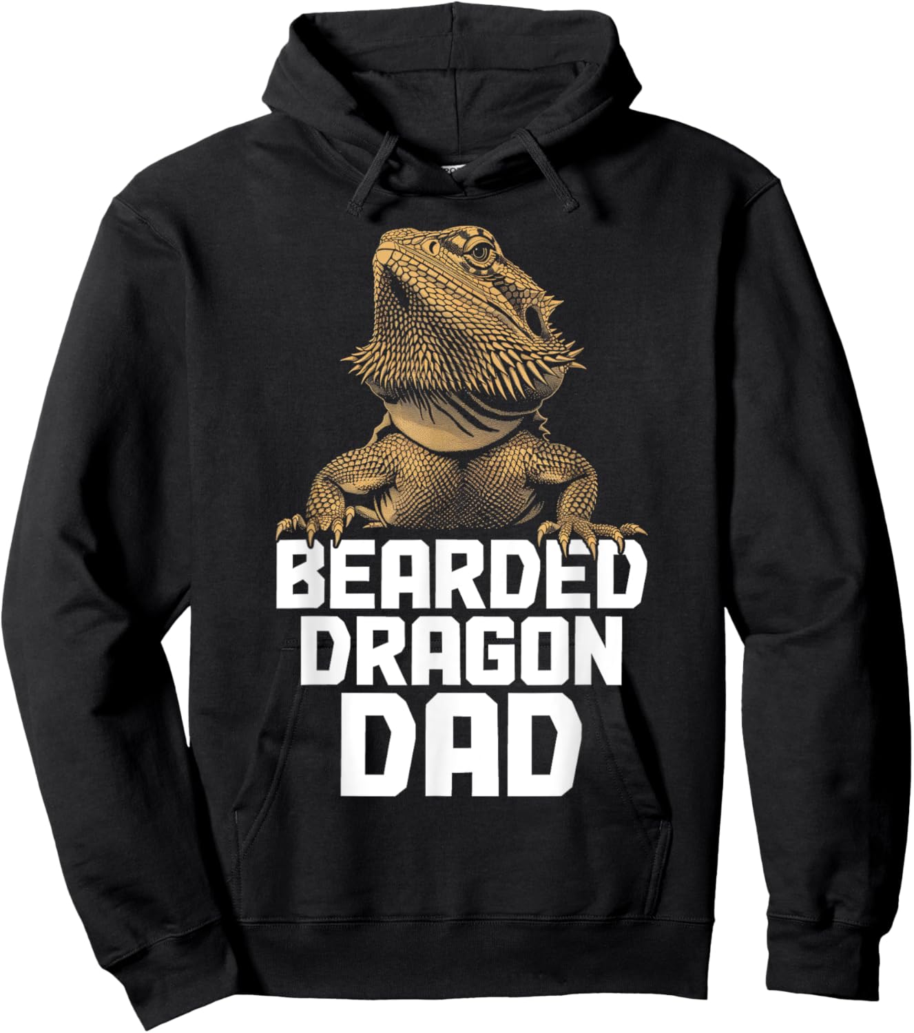 Bearded Dragon Dad Funny Reptile Hoodie - Hoodie | Black