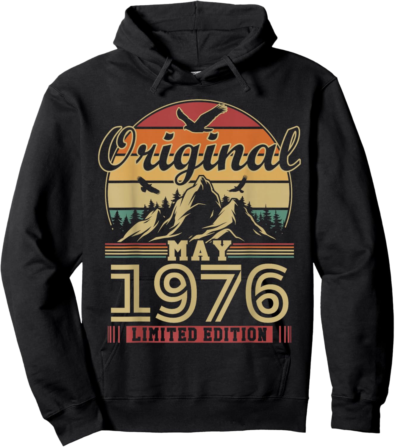 Vintage Cadeau Anniversaire 50 Ans pour Né en Mai 1976 Hoodie - Hoodie | Black