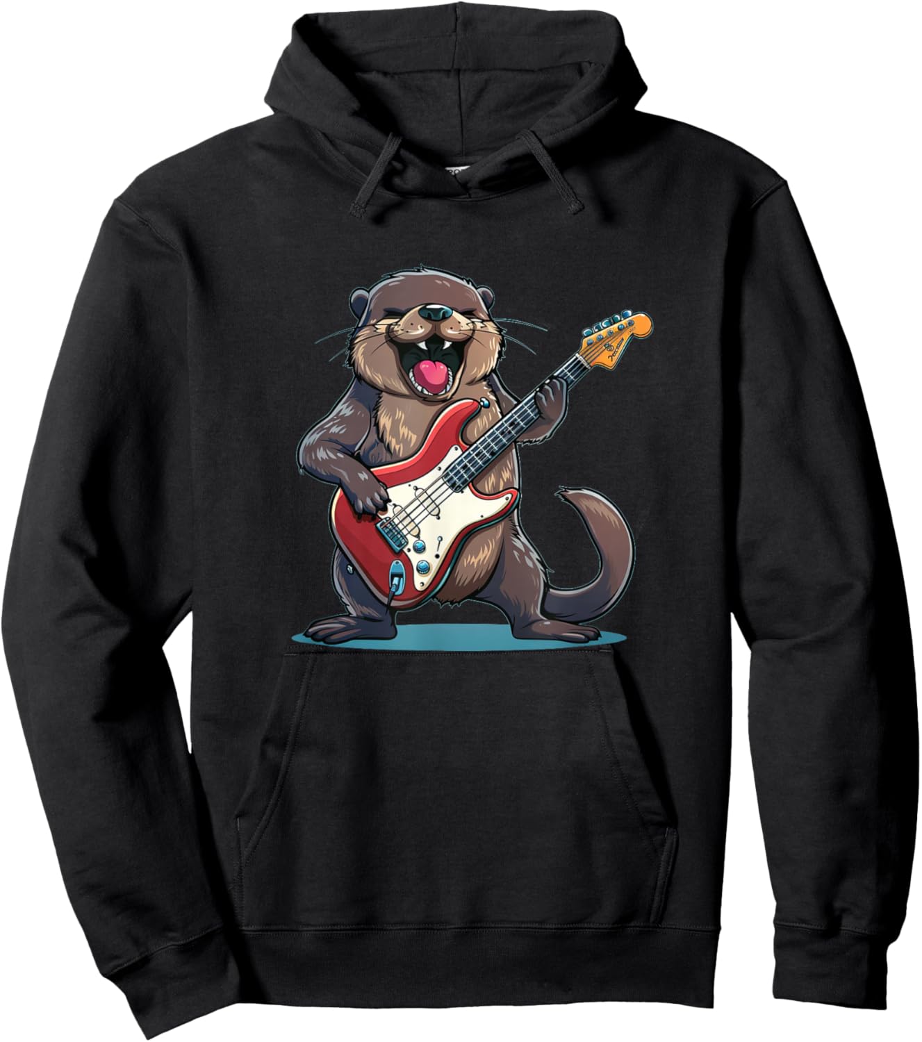 Cute rocking Otter Costume for Adults and Kids Hoodie - Hoodie | Black