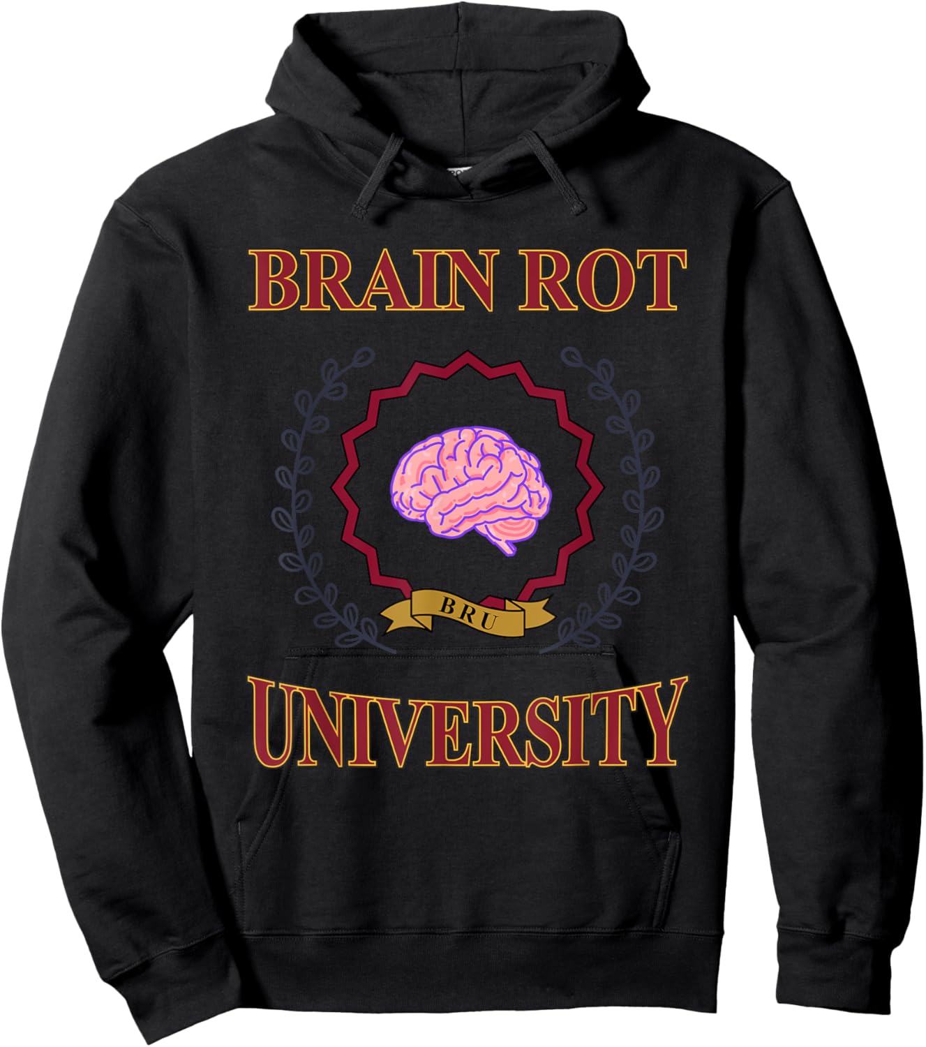 Bru Brain Rot University Hoodie - Hoodie | Black