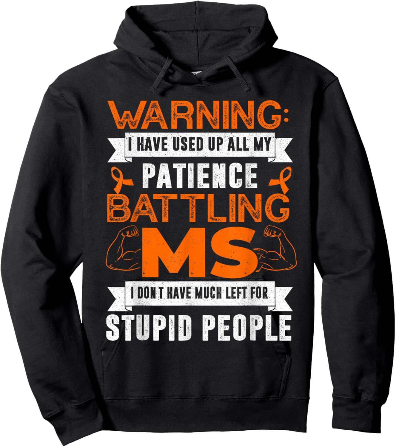 MS Warrior Funny Multiple Sclerosis Awareness Hoodie - Hoodie | Black