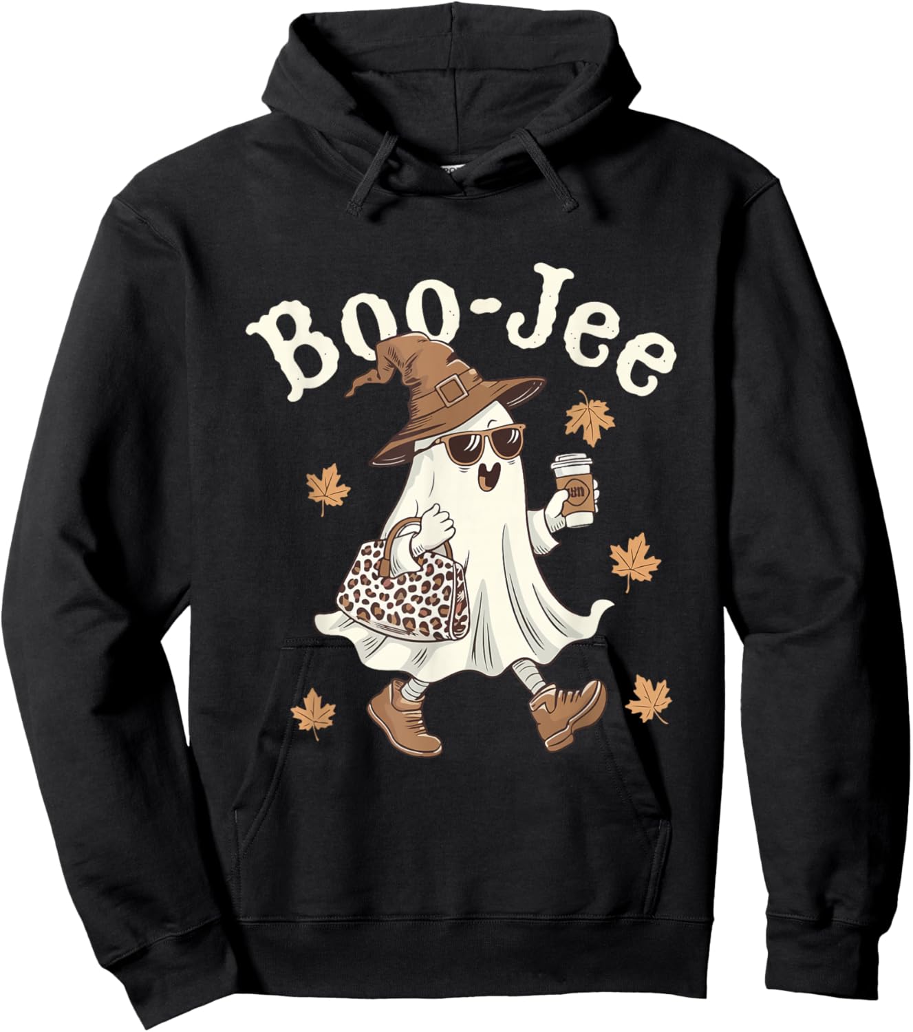 Cute Boo-Jee Tumbler Ghost Boujee Halloween Girl Women Hoodie - Hoodie | Black
