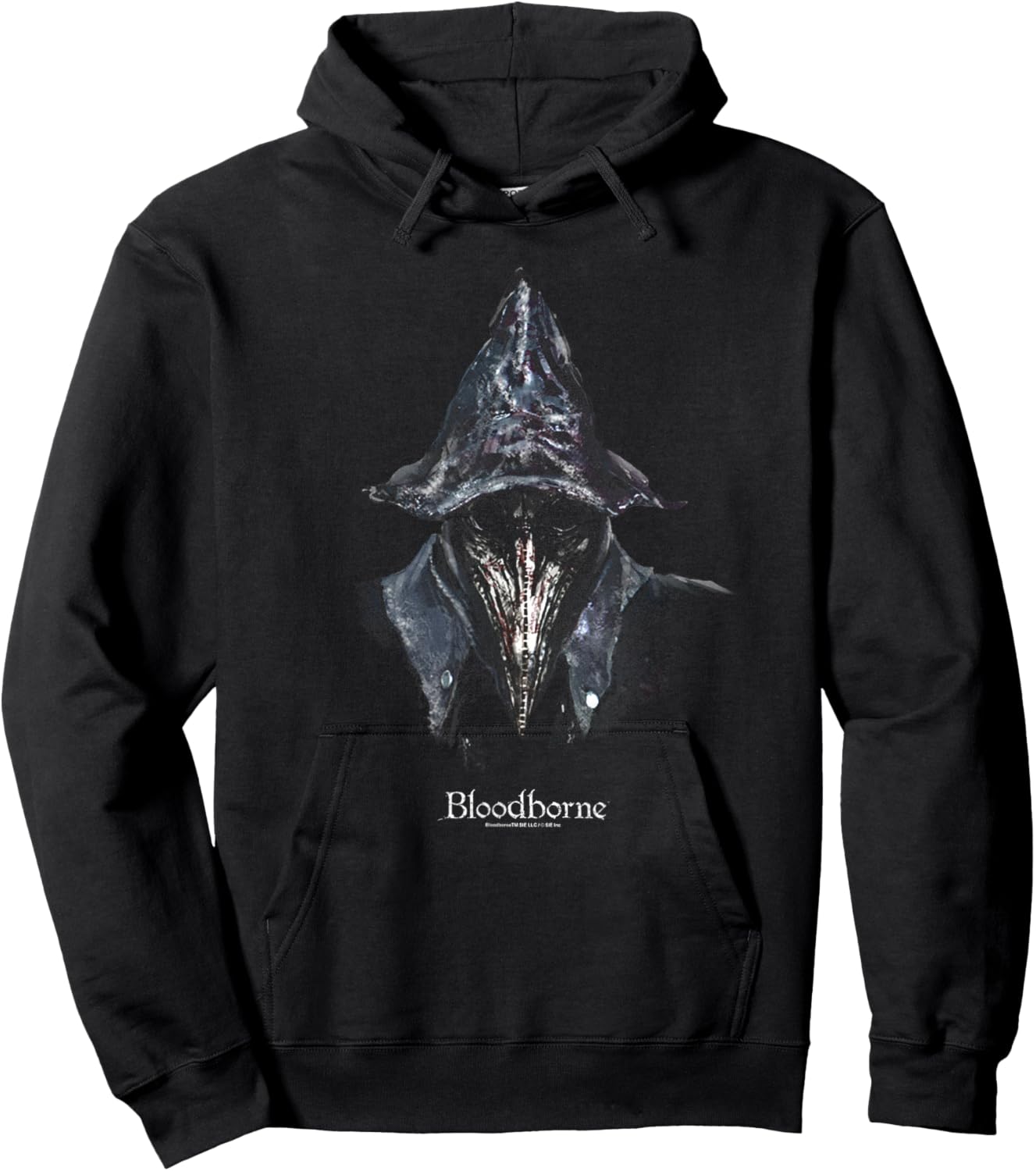 Bloodborne Hunter Portrait with Logo Dark Video Game Hoodie - Hoodie | Black