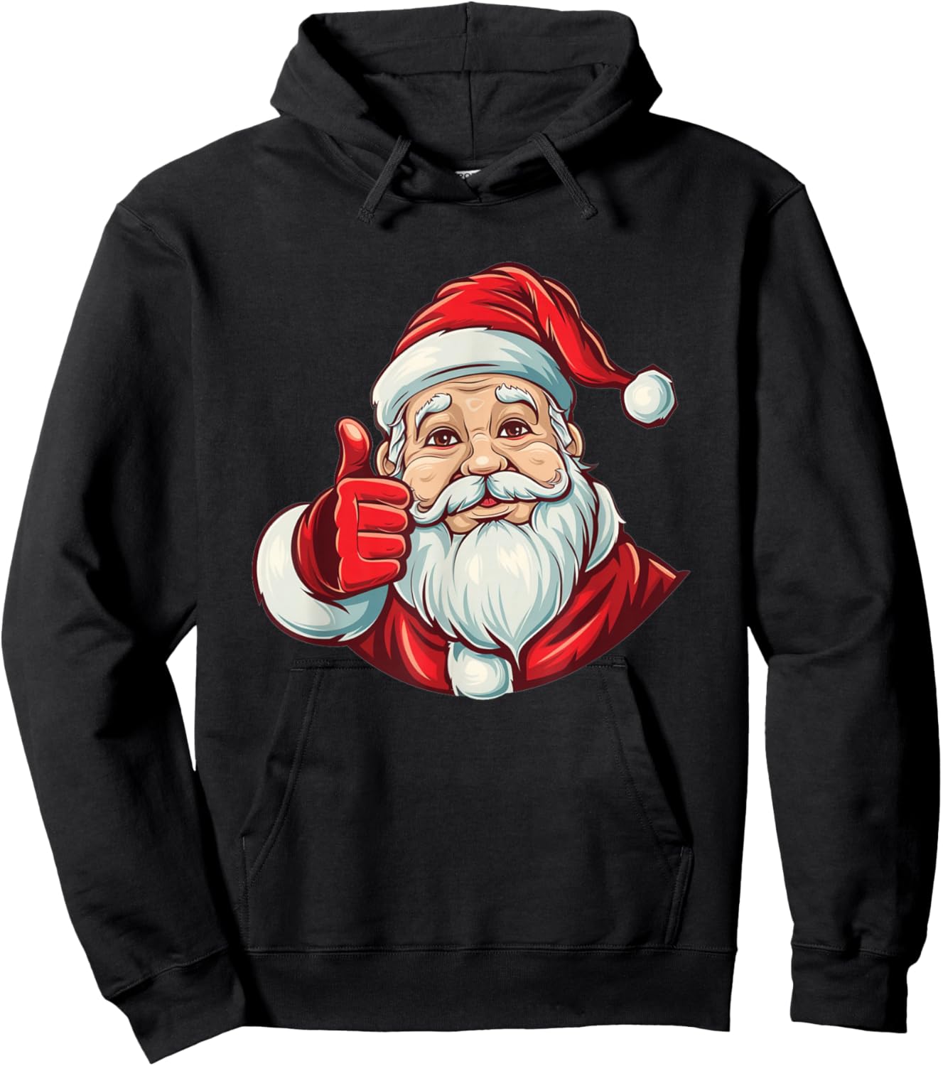 Cool Thumb up Santa for funny Christmas Season Hoodie - Hoodie | Black