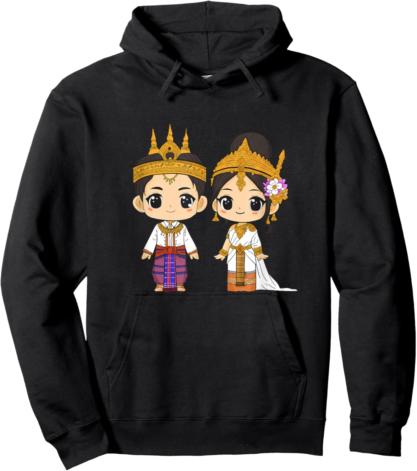 Cambodia Traditional Dress Cambodian Boy Khmer Girl Hoodie - Hoodie | Black
