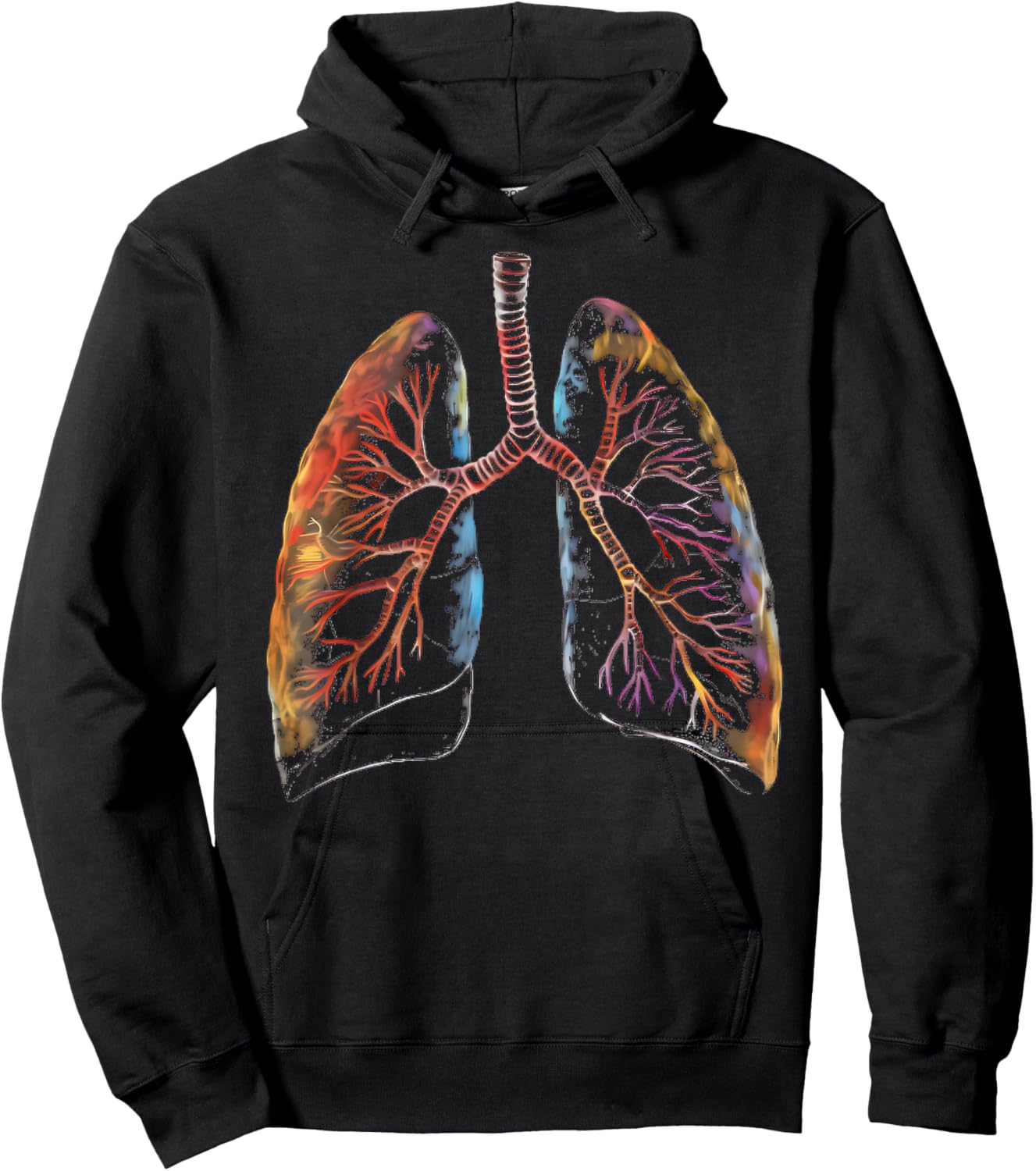 Lungs Anatomical Color for Doctors and fans of Breathing Hoodie - Hoodie | Black