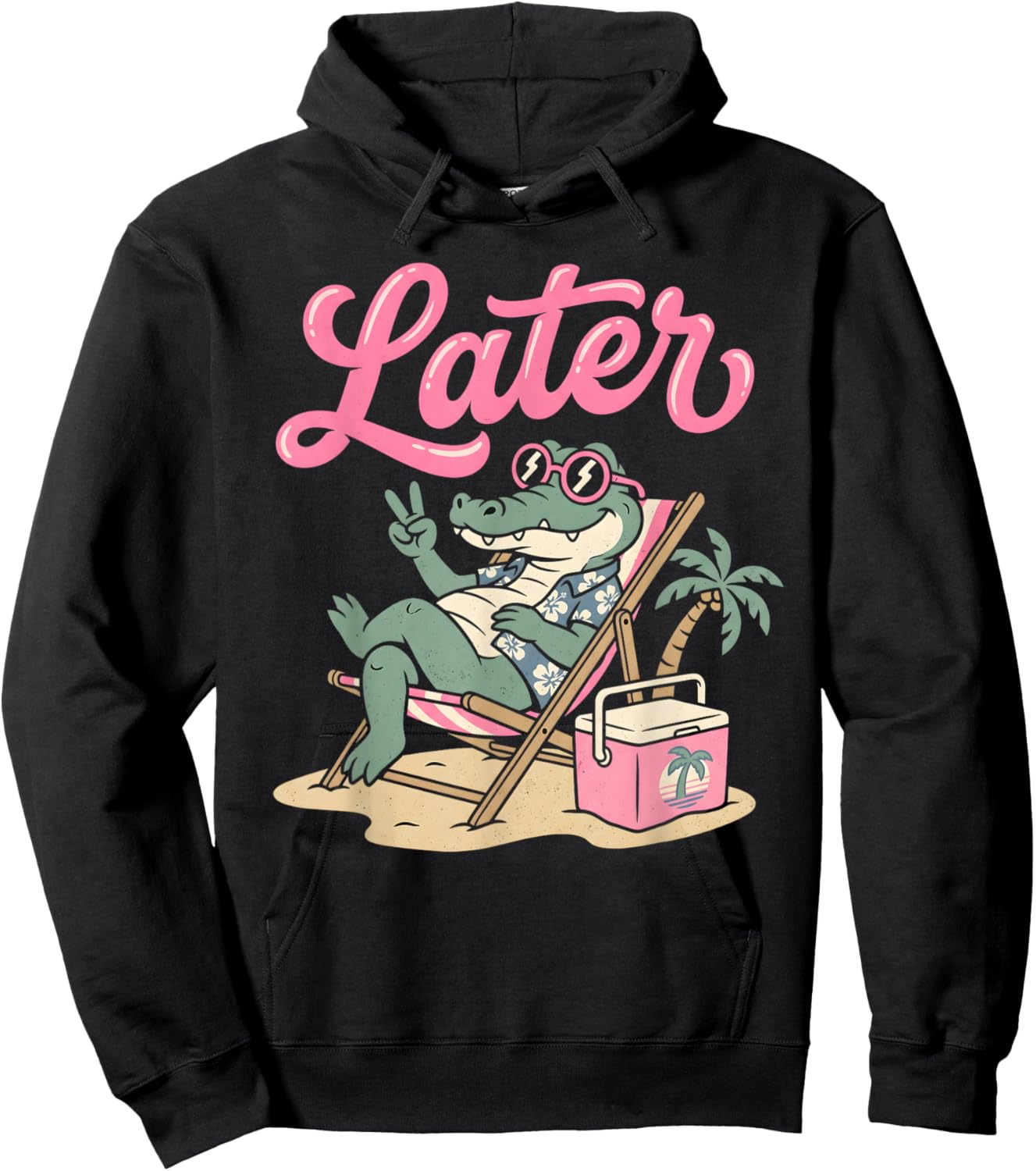 Later Gator Teacher Kids Summer Alligator Last Day of School Hoodie - Hoodie | Black
