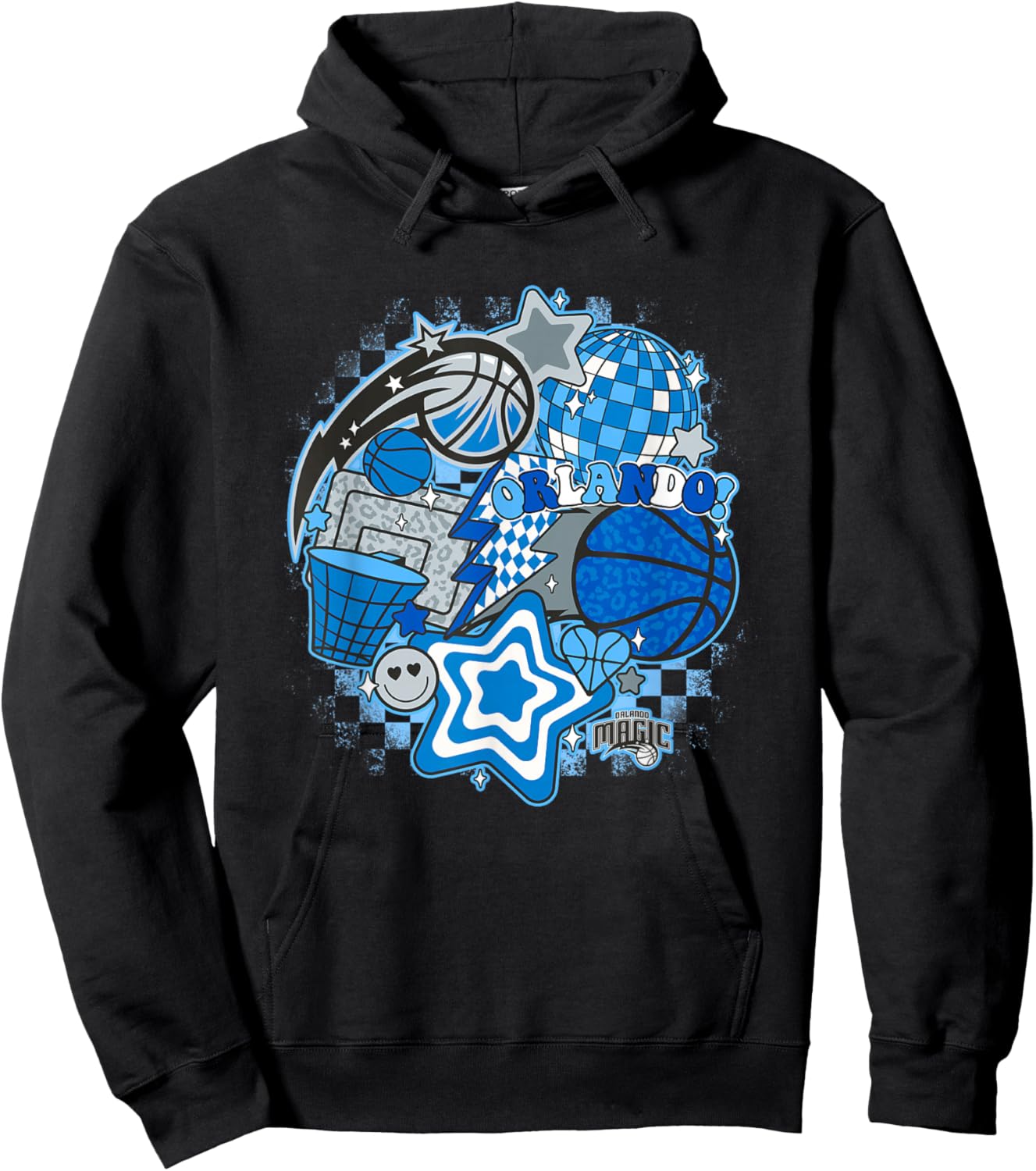 NBA Orlando Magic Psychedelic Basketball Collage Hoodie - Hoodie | Black