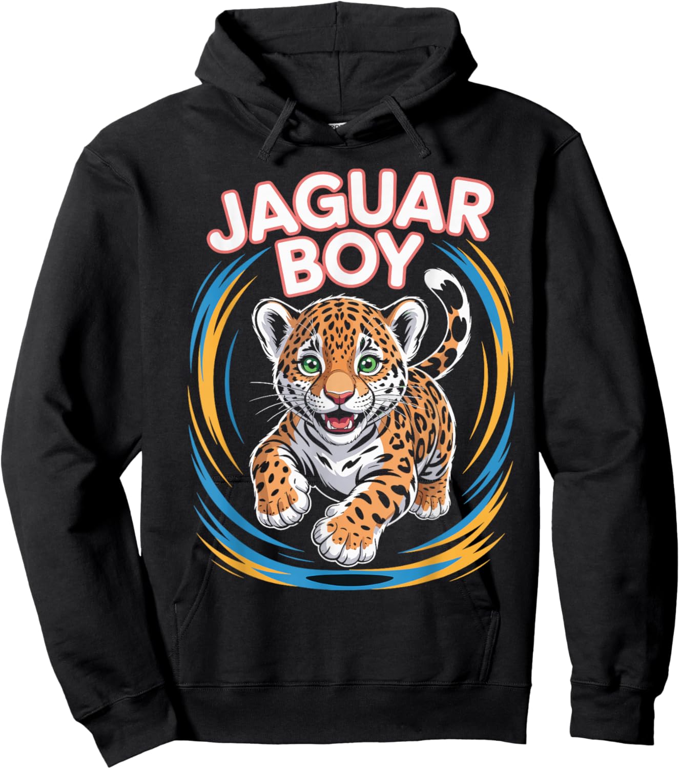 Retro Art Jungle Themed Hoodie - Hoodie | Black