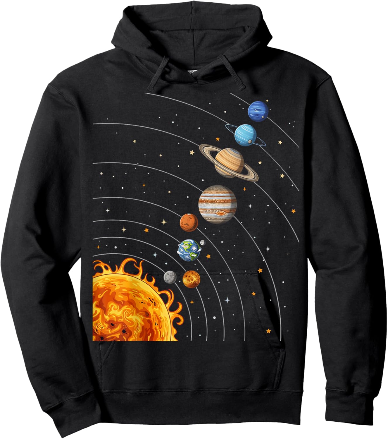 Science Space Planets Astronomy Galaxy Kids Boys Girls Hoodie - Hoodie | Black