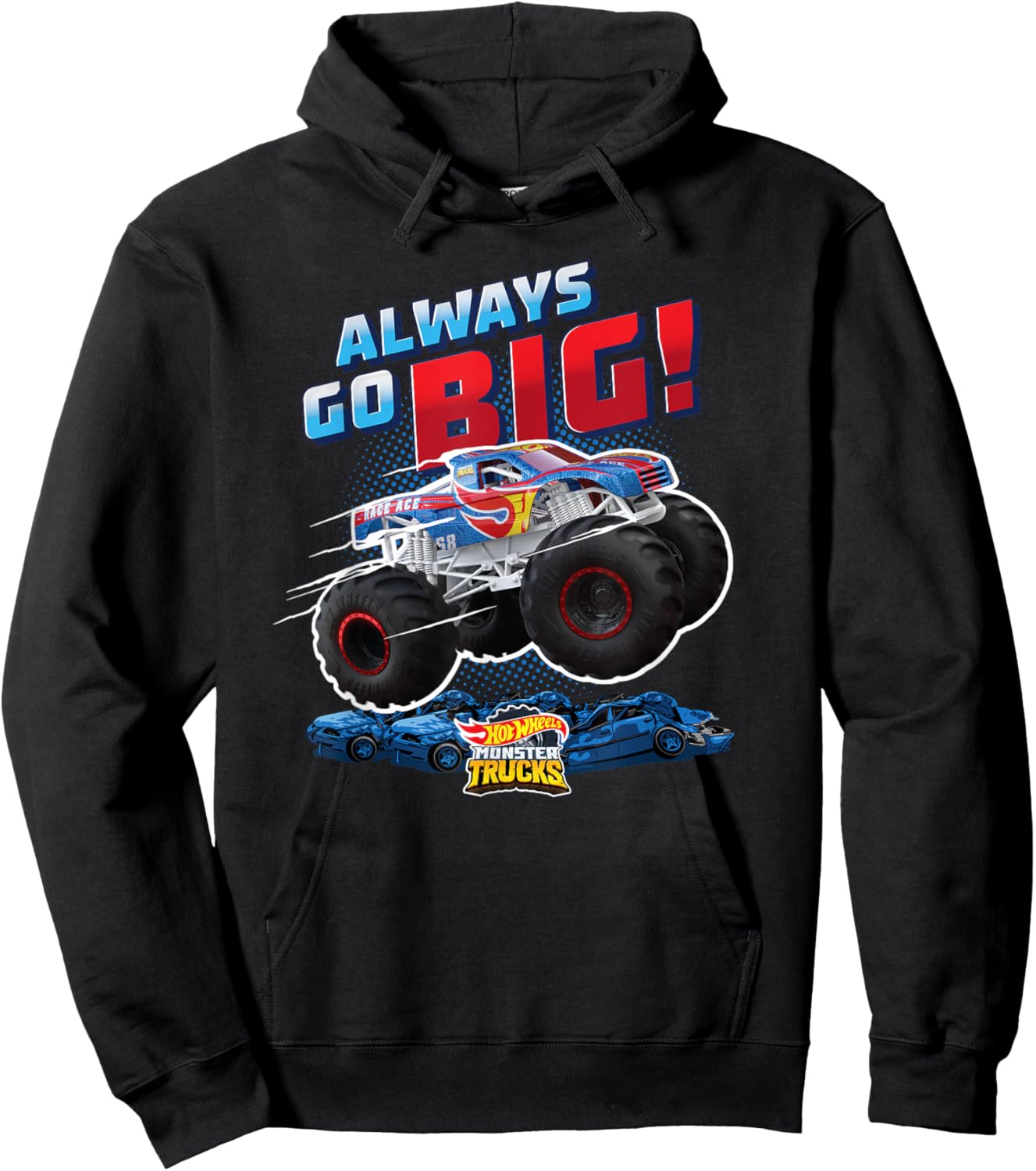 Hot Wheels Monster Trucks - Always Go Big Hoodie - Hoodie | Black