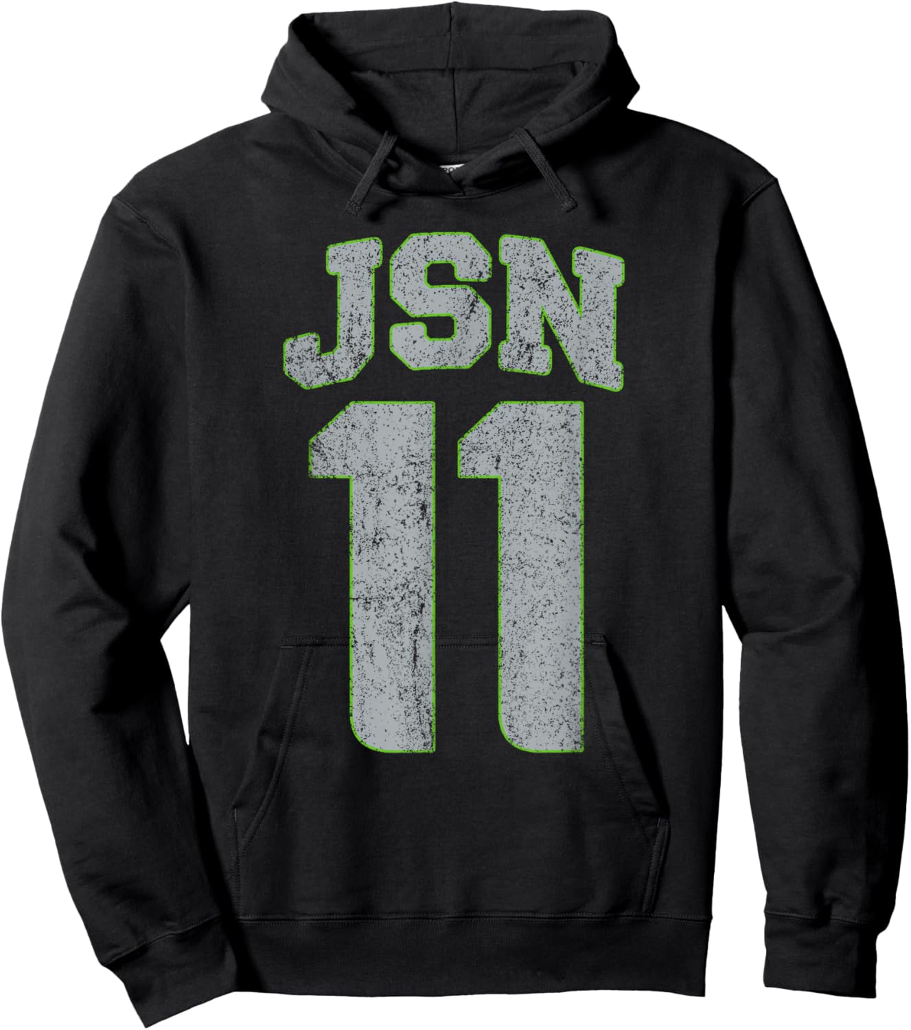 Vintage JSN 11 Distressed Hoodie - Hoodie | Black