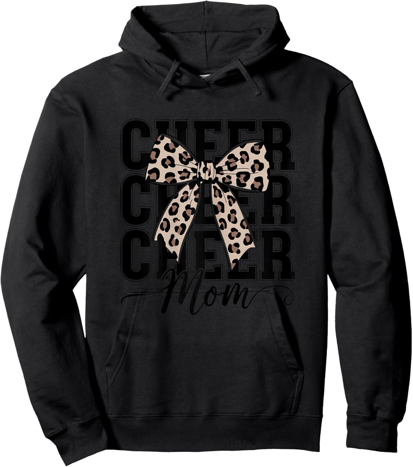 Cheer Mom Cheerleader Mom Cheer Mama Biggest Fan Mothers Day Hoodie - Hoodie | Black