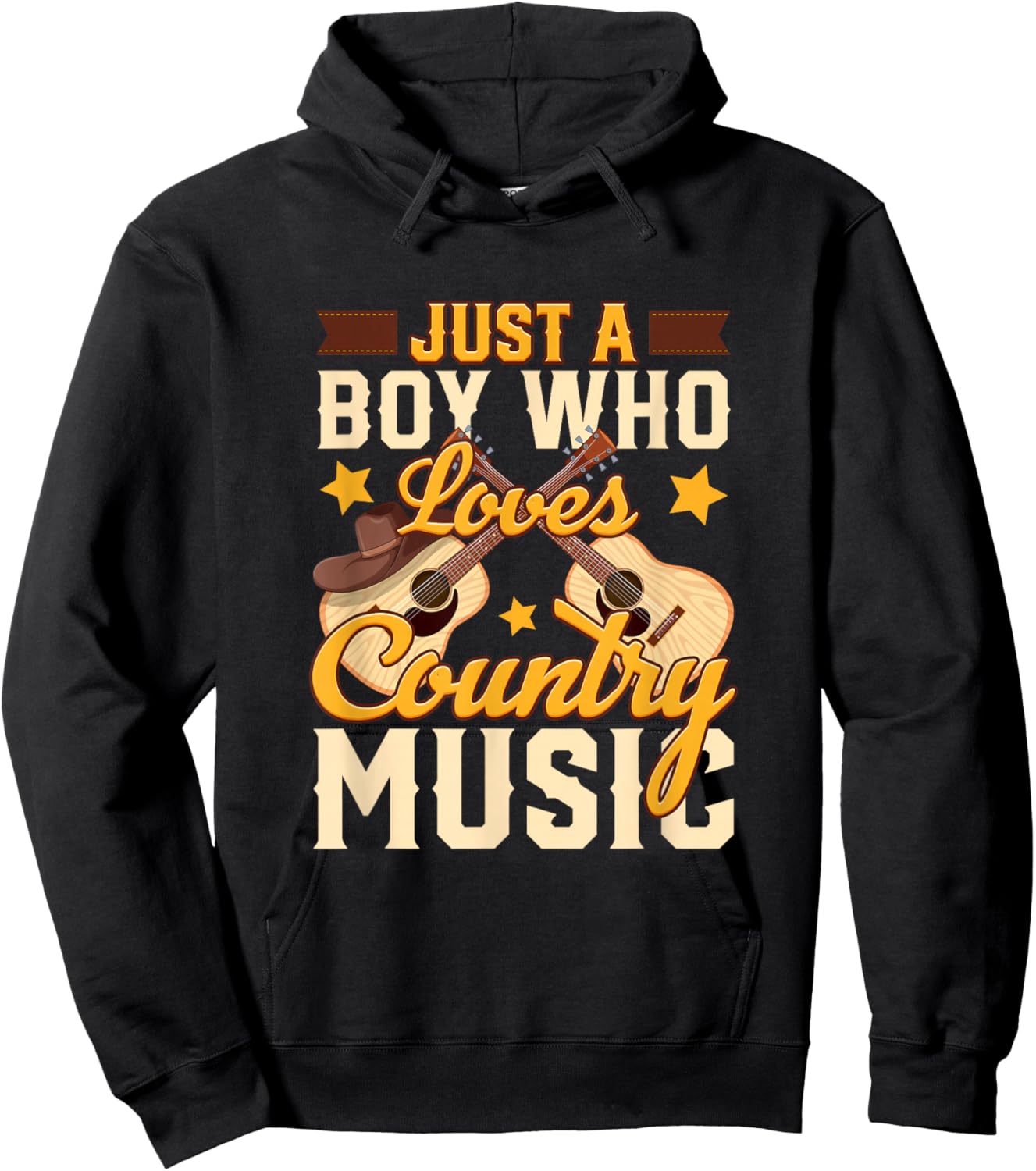 Just A Boy Who Loves Country Music Hoodie - Hoodie | Black