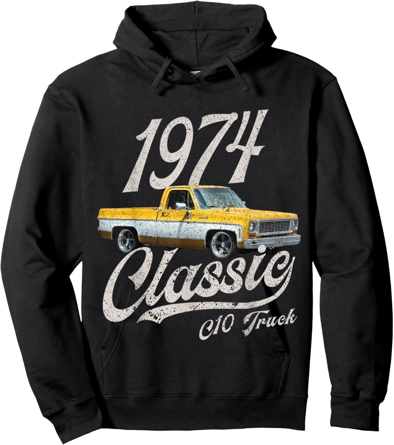 1974 74 C10 Truck Hoodie - Hoodie | Black