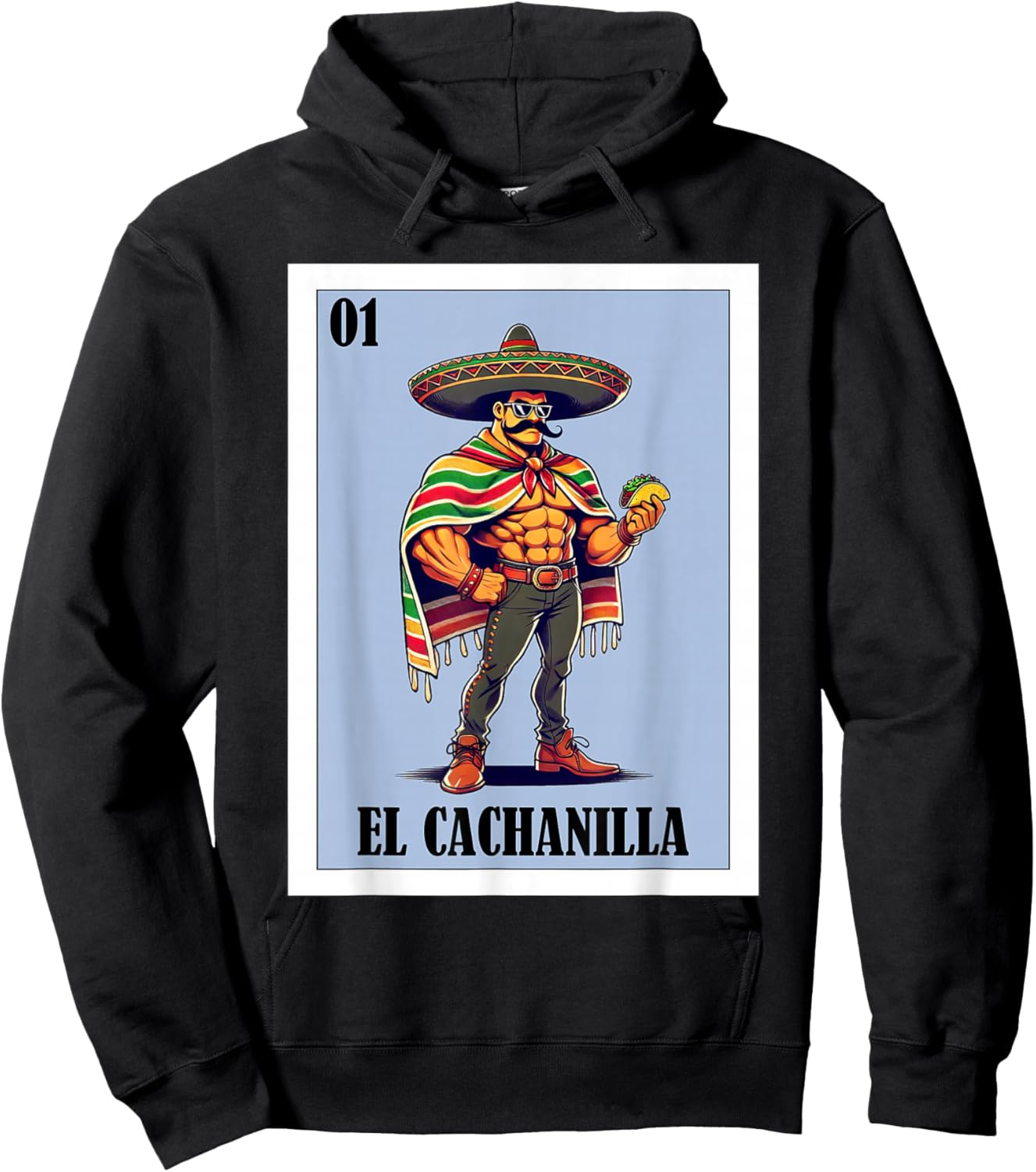 Funny Mexicali Mexican Design - El Cachanilla Hoodie - Hoodie | Black