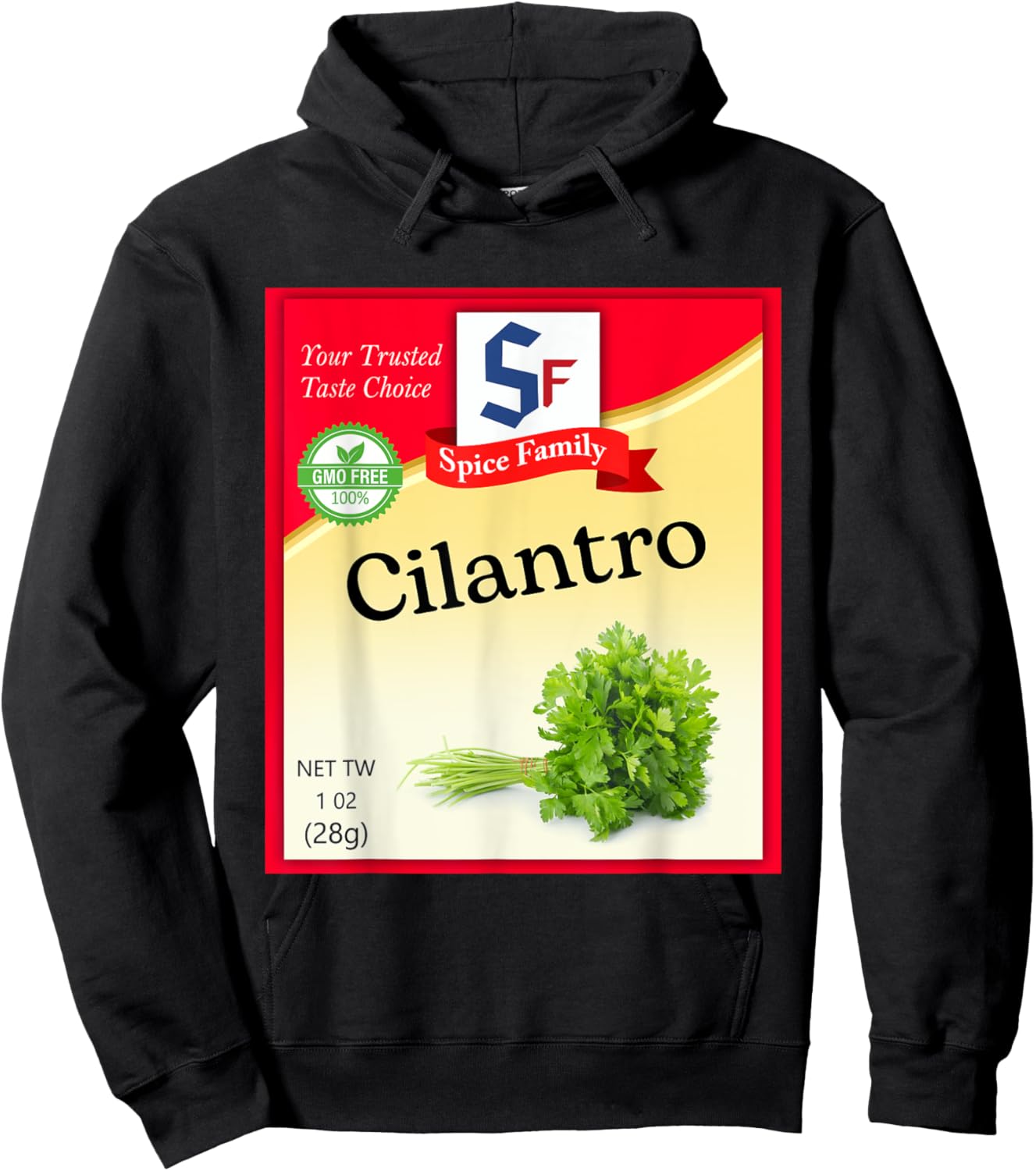 Cilantro Condiment Costume Holiday Spice Costumes Hoodie - Hoodie | Black