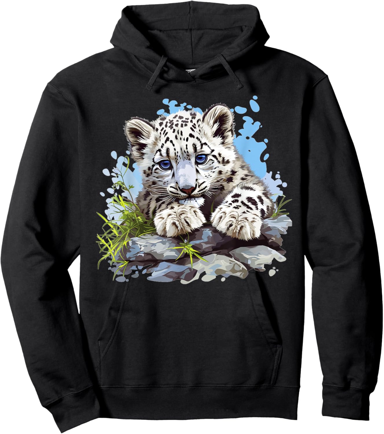 Snow Leopards Lovers Snow Leopard Hoodie - Hoodie | Black