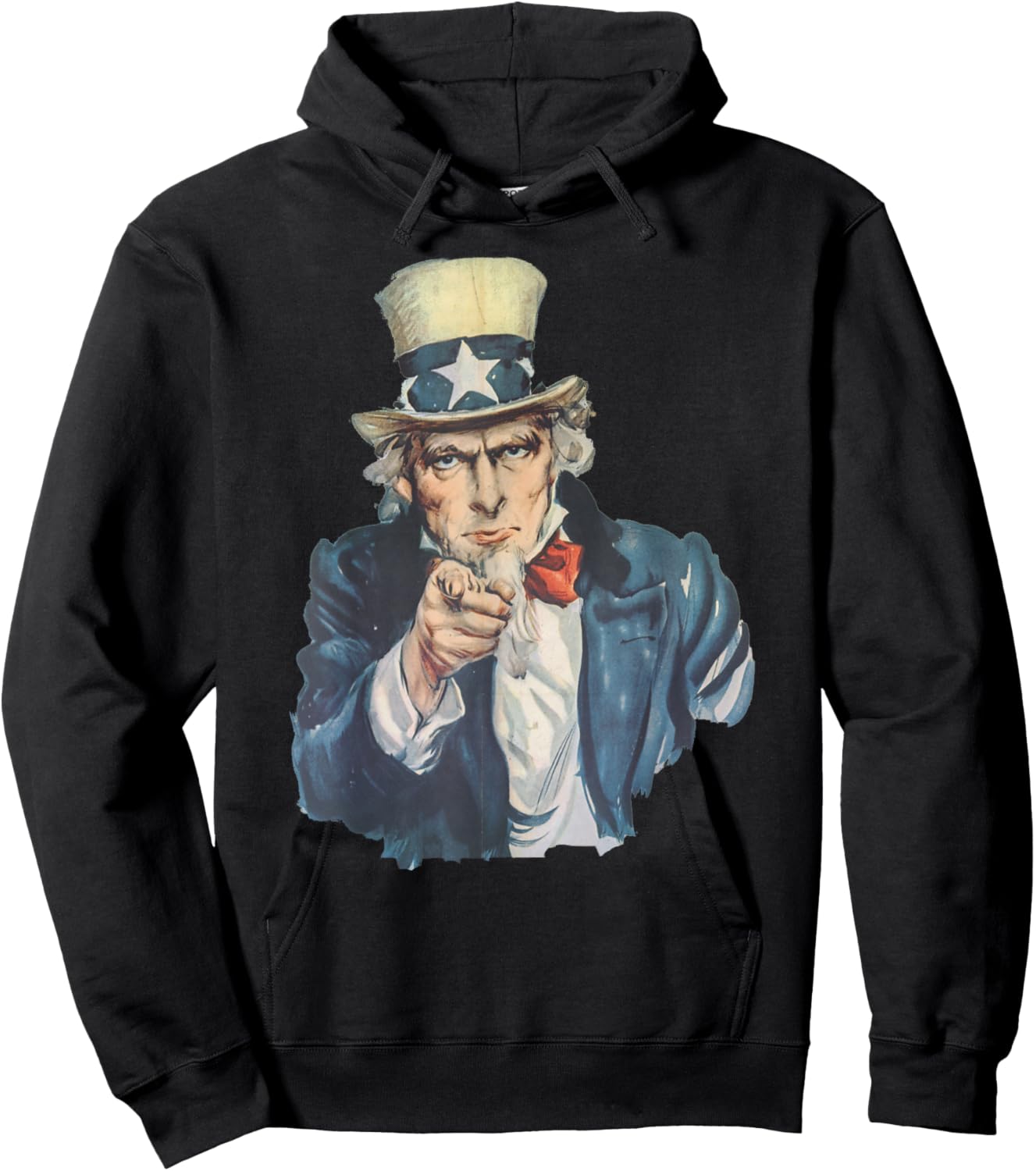 Uncle Sam USA Pride Iconic American Design Hoodie - Hoodie | Black