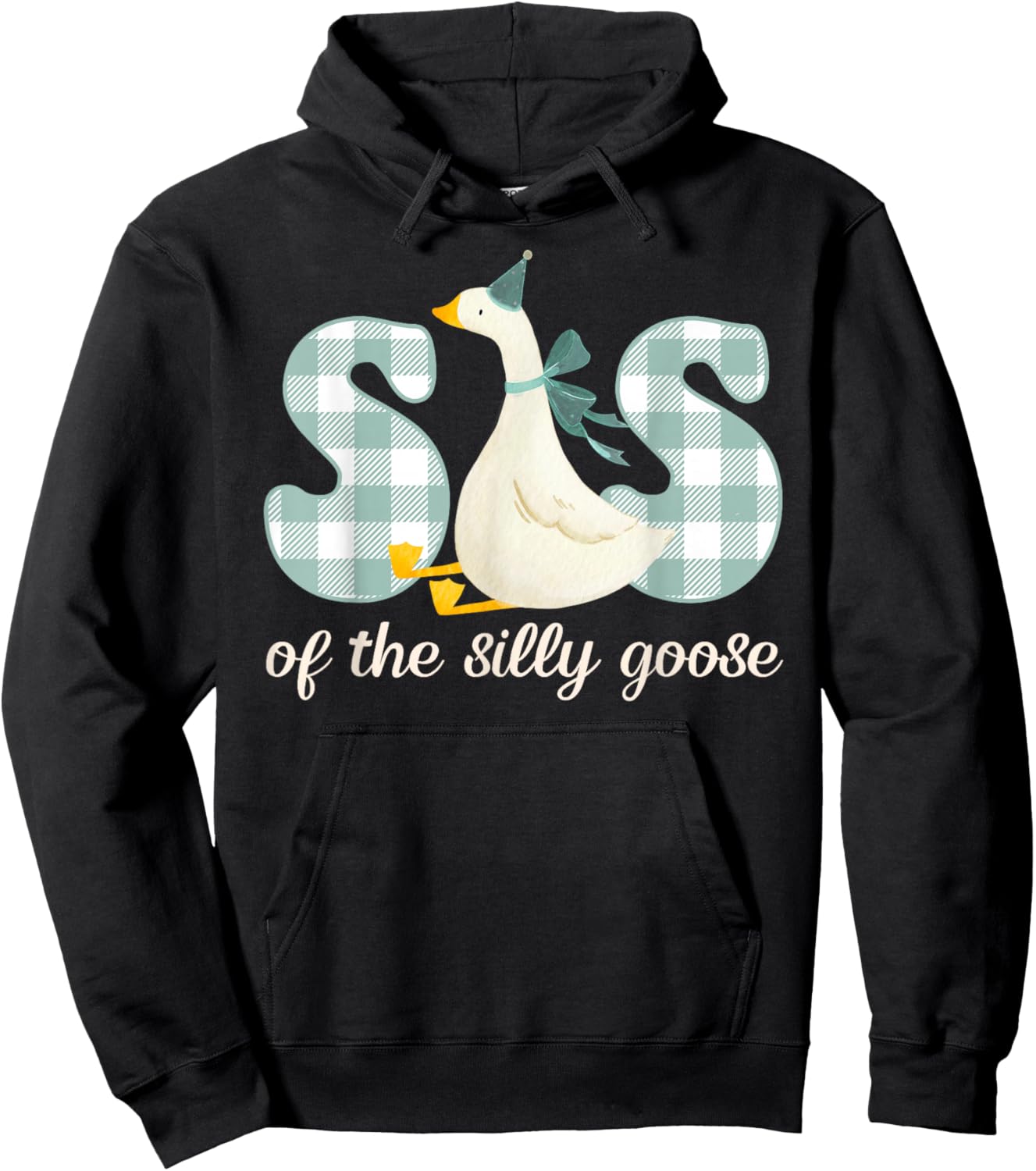 Sister of The Silly Goose Birthday Party Matching Family Hoodie - Hoodie | Black