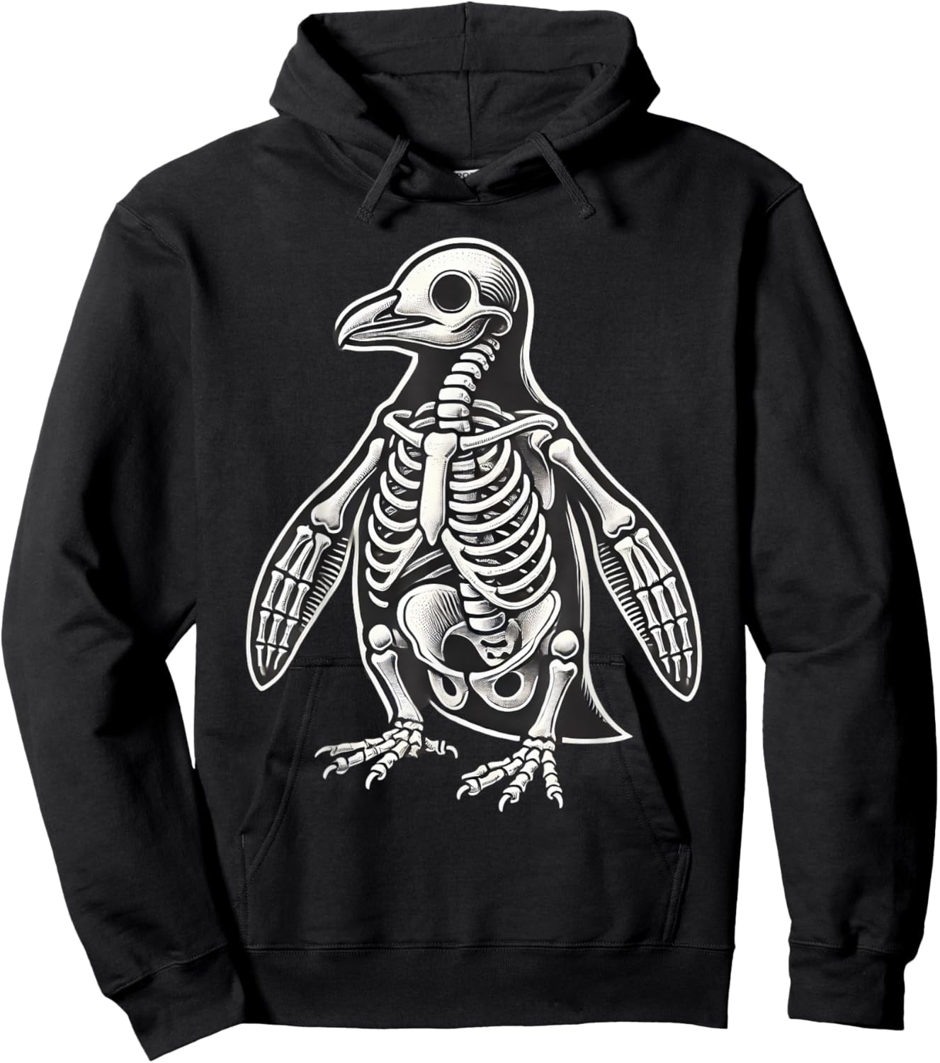 Penguin Skeleton Halloween Hoodie - Hoodie | Black