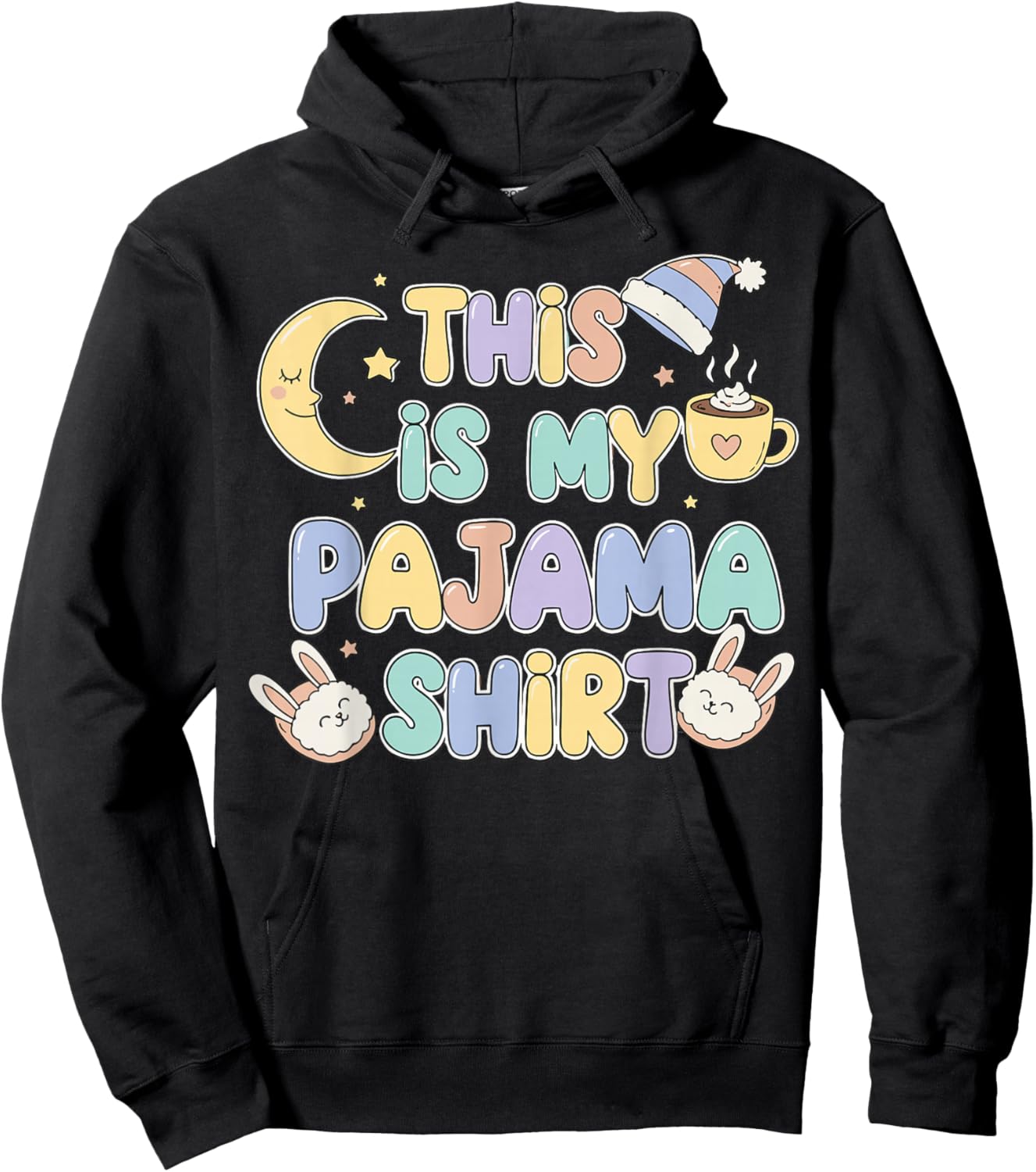 This is My Pajama PJ Top Hoodie - Hoodie | Black