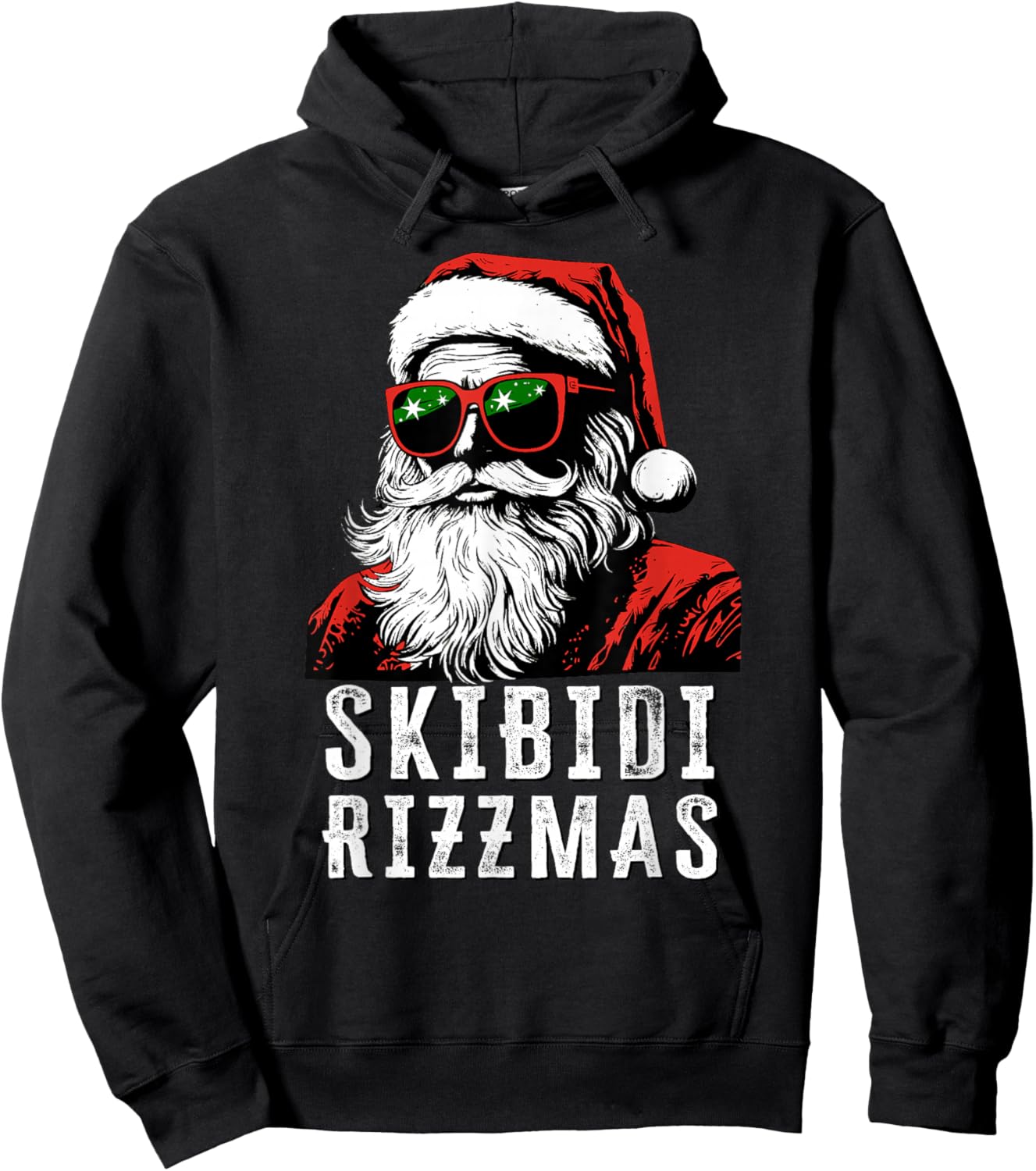 Skibidi Rizzmas Christmas Rizz Santa Claus Charisma Kid Cool Hoodie - Hoodie | Black