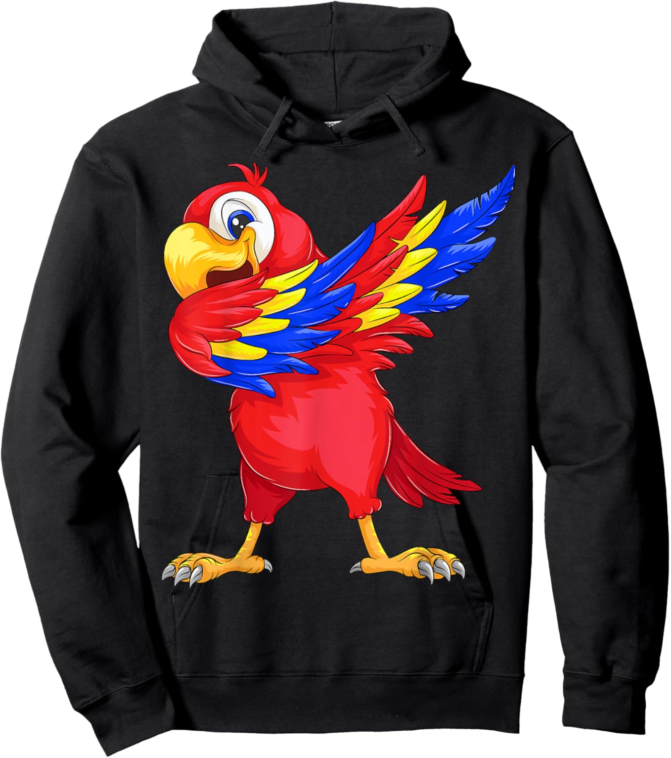 Cool Parrot Art Women Pet Bird Tropical Parrot Lover Hoodie - Hoodie | Black