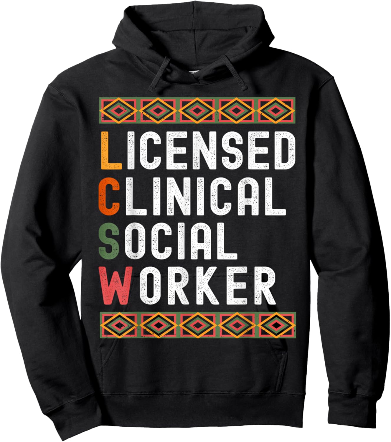 Brown Skin LCSW Black Licensed Clinical Social Worker Hoodie - Hoodie | Black