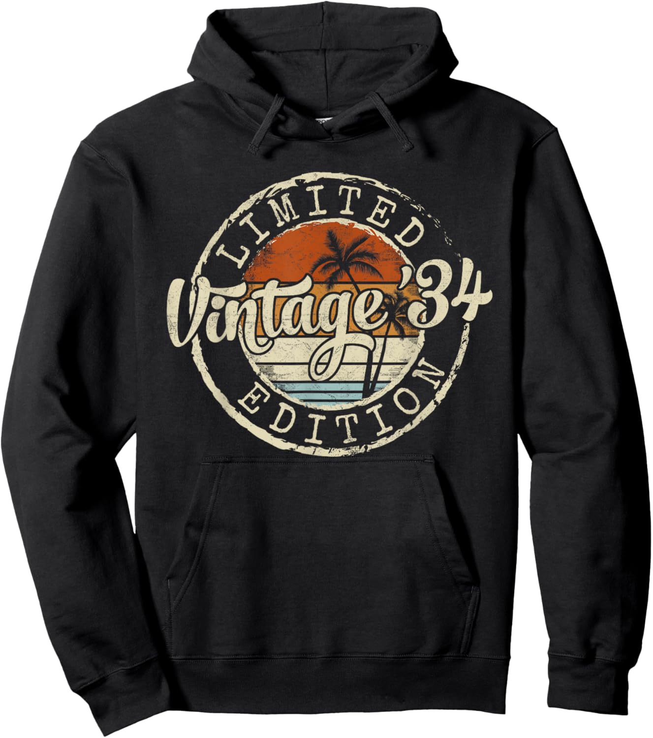 Vintage 1934 92nd Birthday Gifts Women 92 Year Old Hoodie - Hoodie | Black
