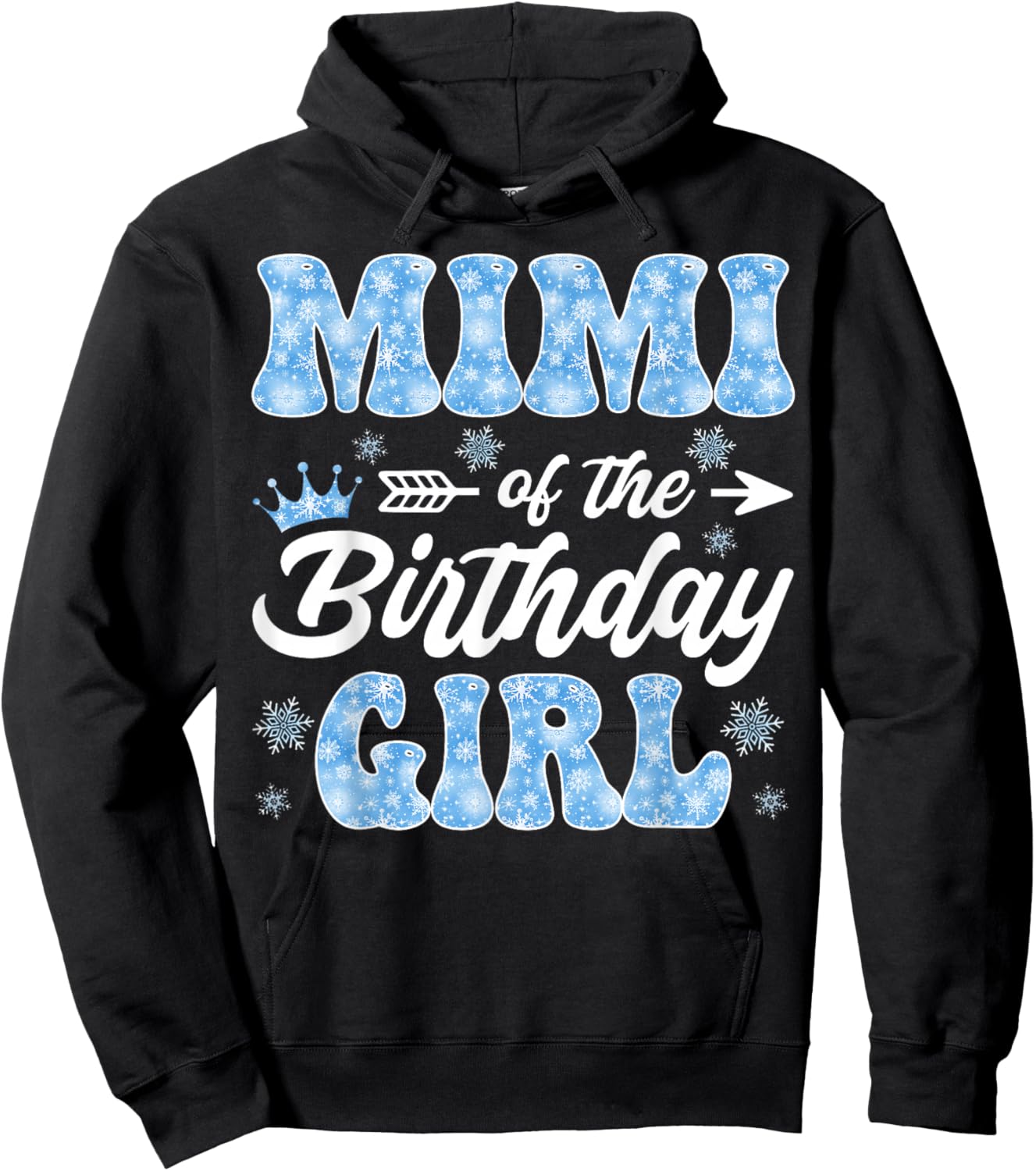 Mimi of The Birthday Girl Snowflakes Winter Christmas Hoodie - Hoodie | Black