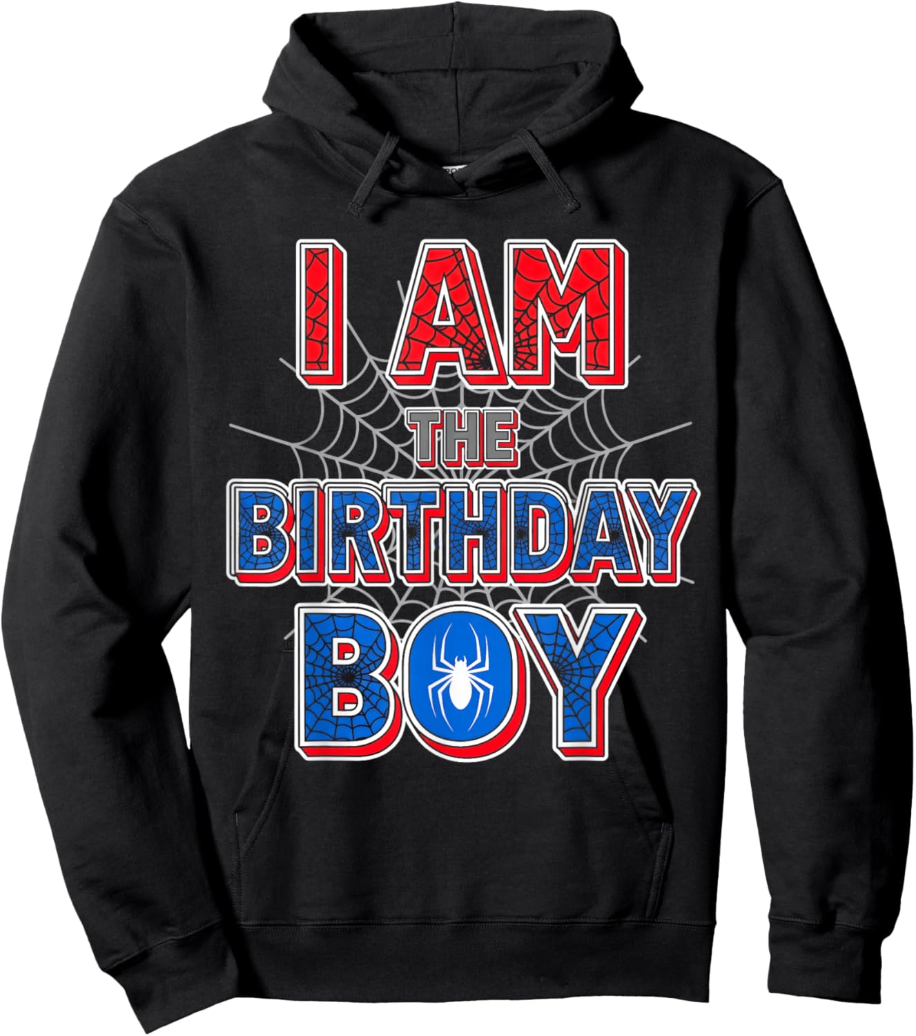 Spider Web Birthday Party I'm The Birthday Boy Hoodie - Hoodie | Black