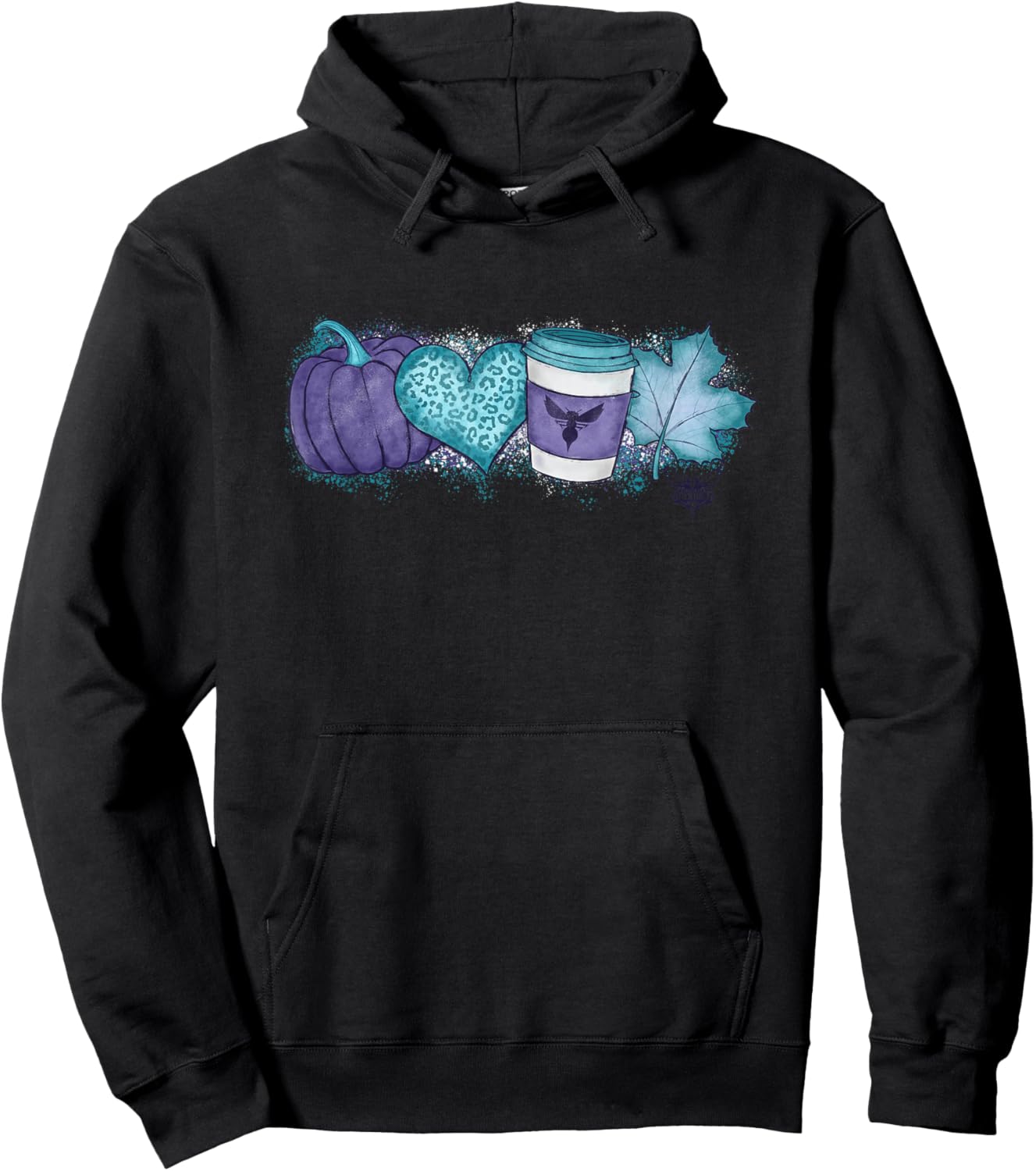 NBA Charlotte Hornets Cozy Fall Painted Banner Hoodie - Hoodie | Black