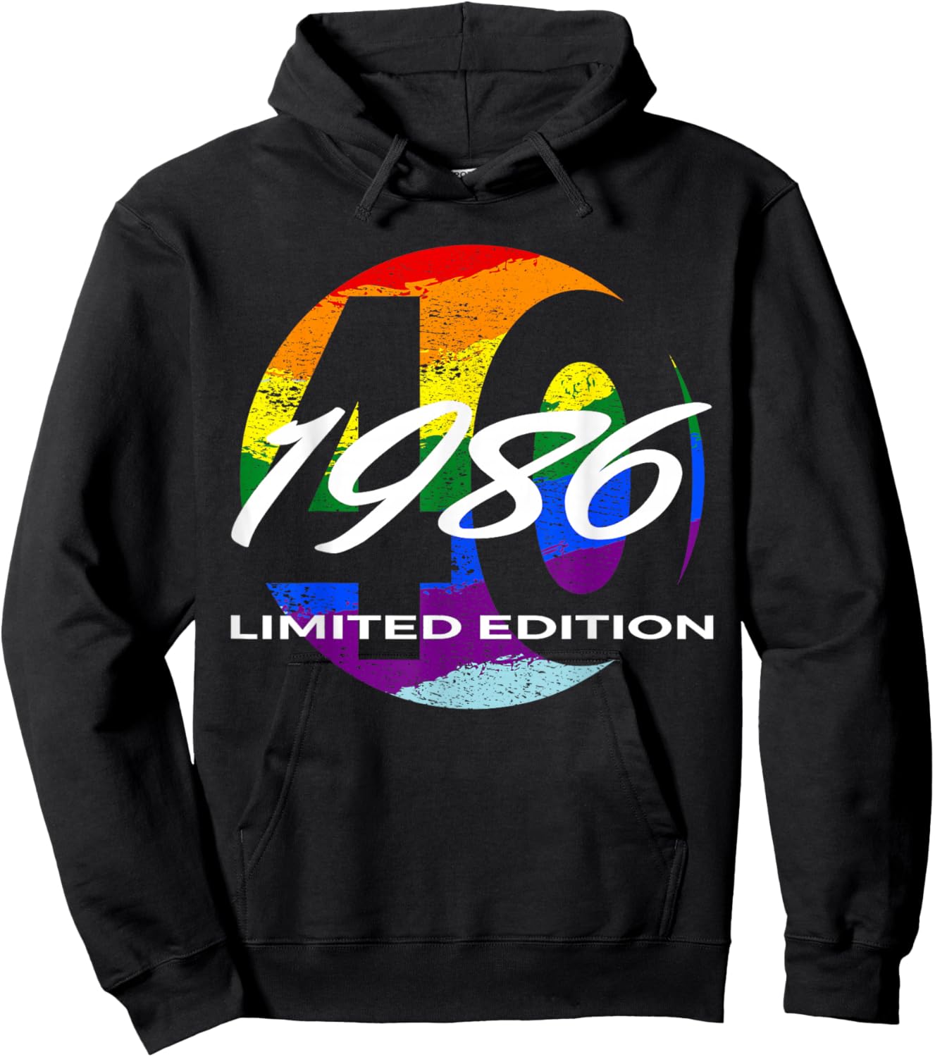 40th Birthday Man Woman 40 Years 1986 Funny Gift Hoodie - Hoodie | Black