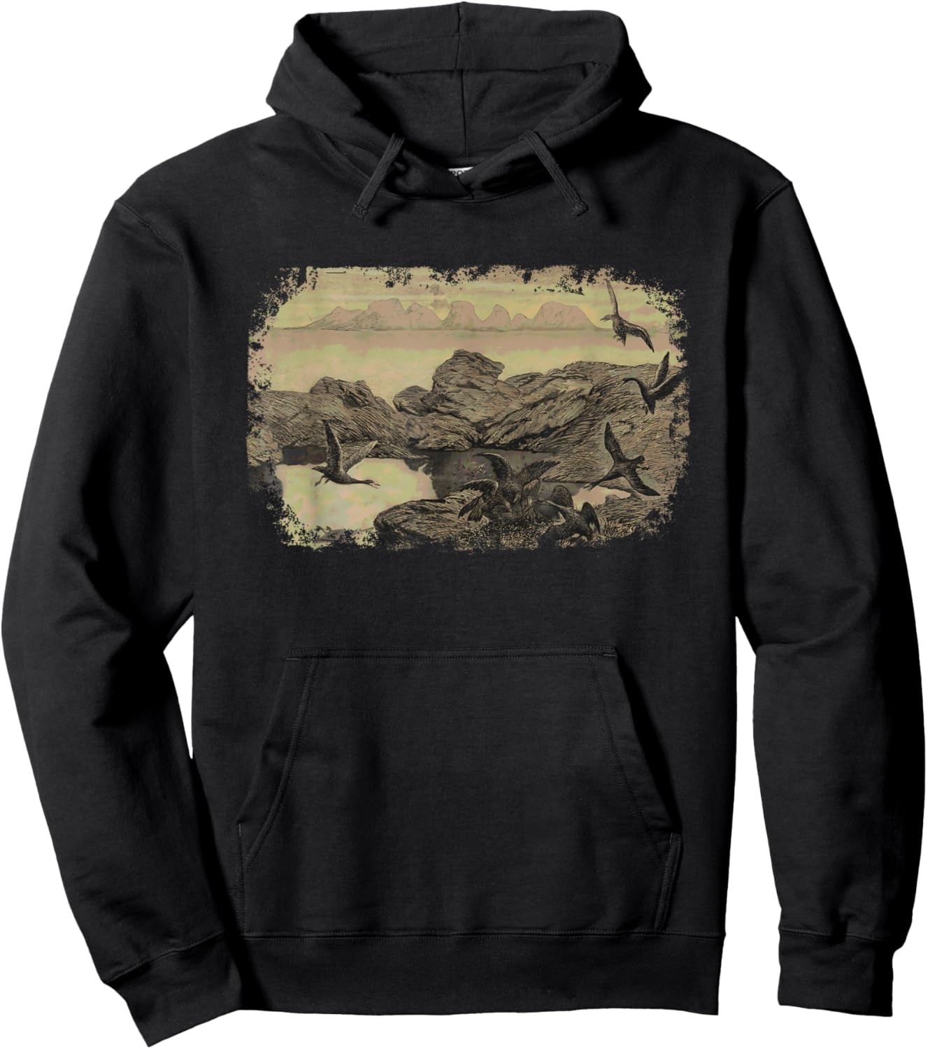 Troldskab Troll Birds Theodor Kittelsen Norwegian Painting Hoodie - Hoodie | Black